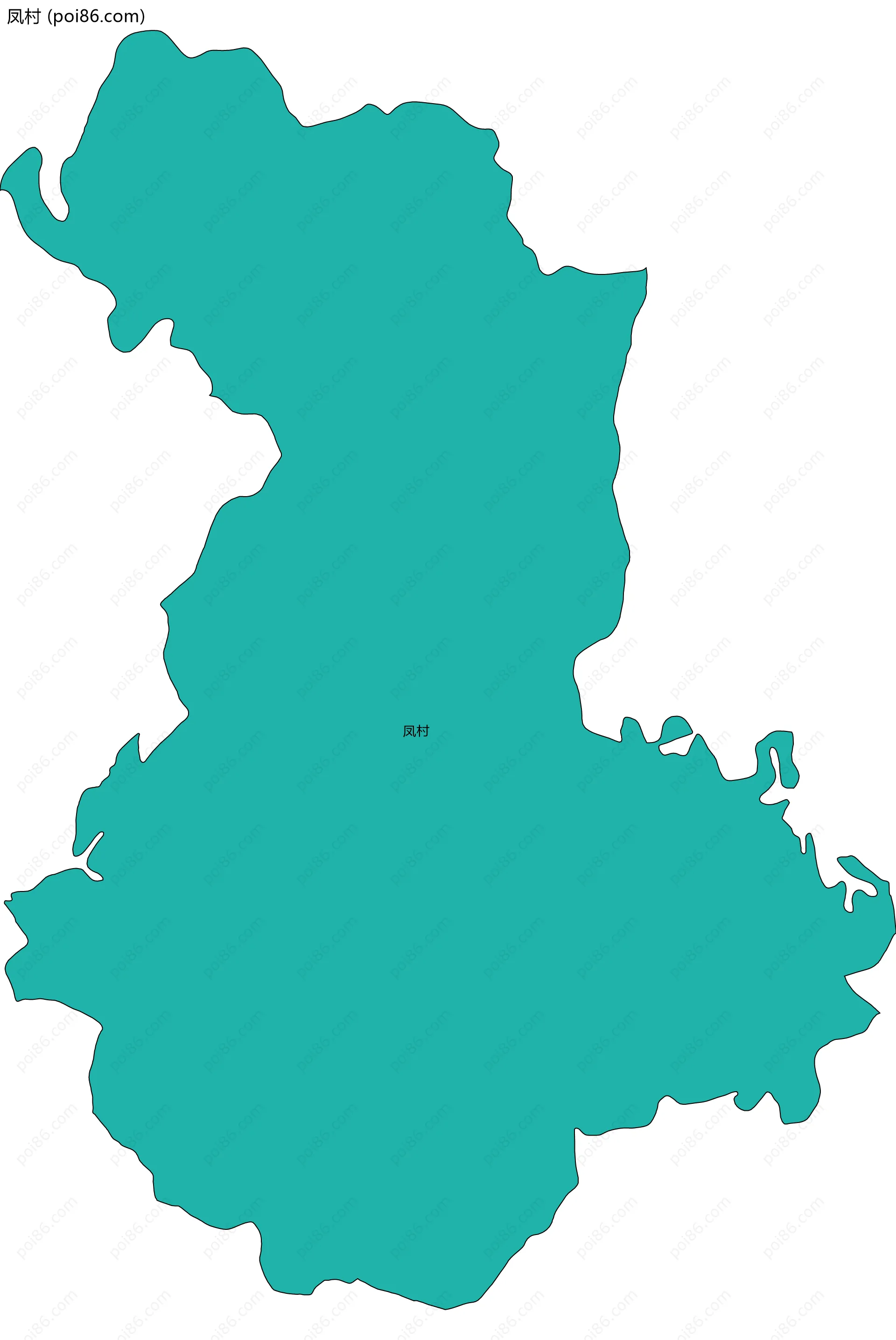 凤村边界地图