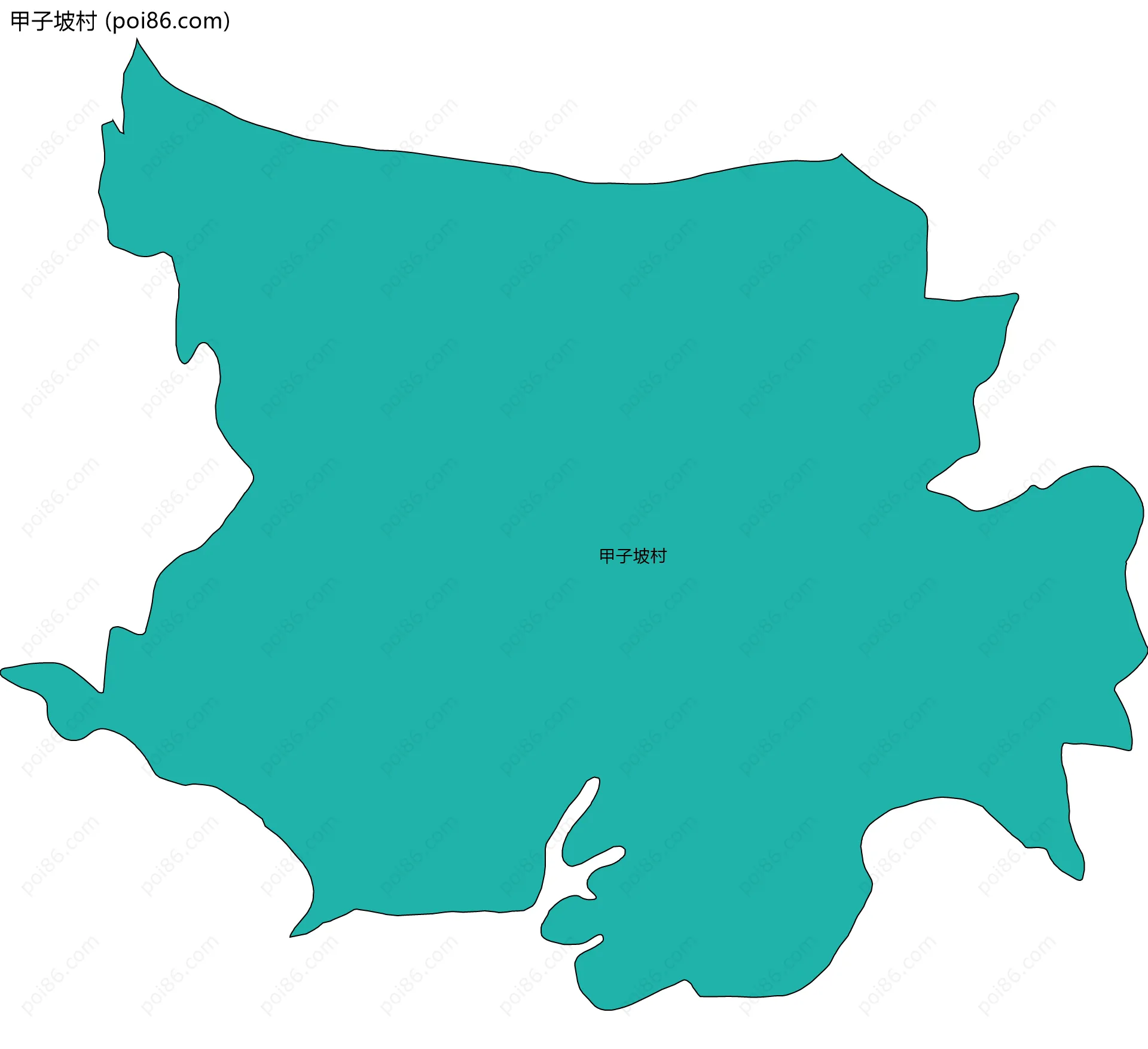 甲子坡村边界地图