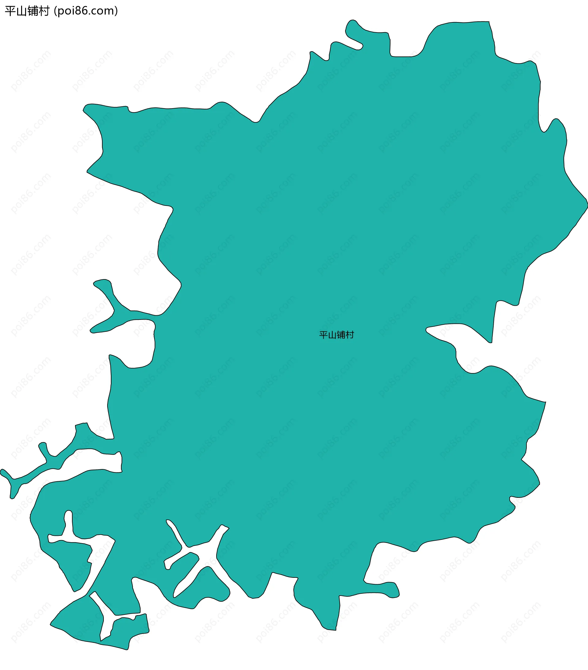 平山铺村边界地图