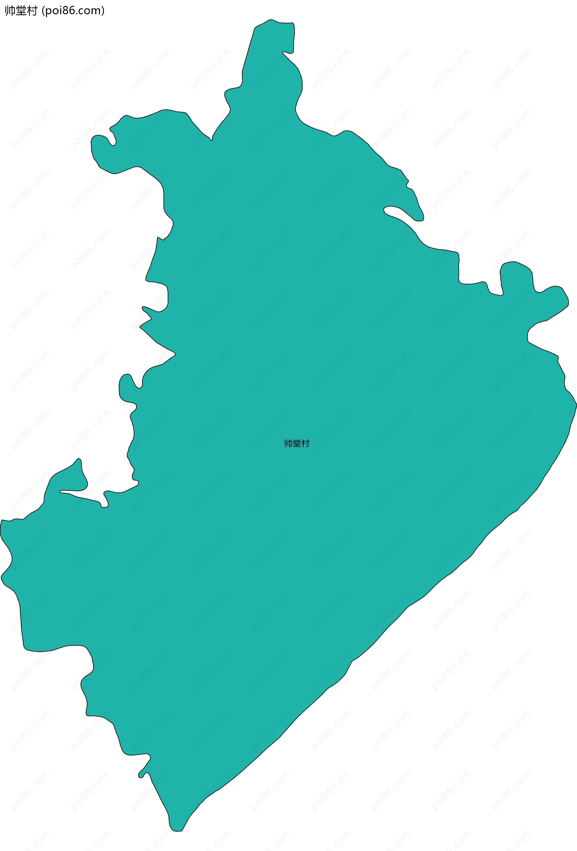 帅堂村边界地图