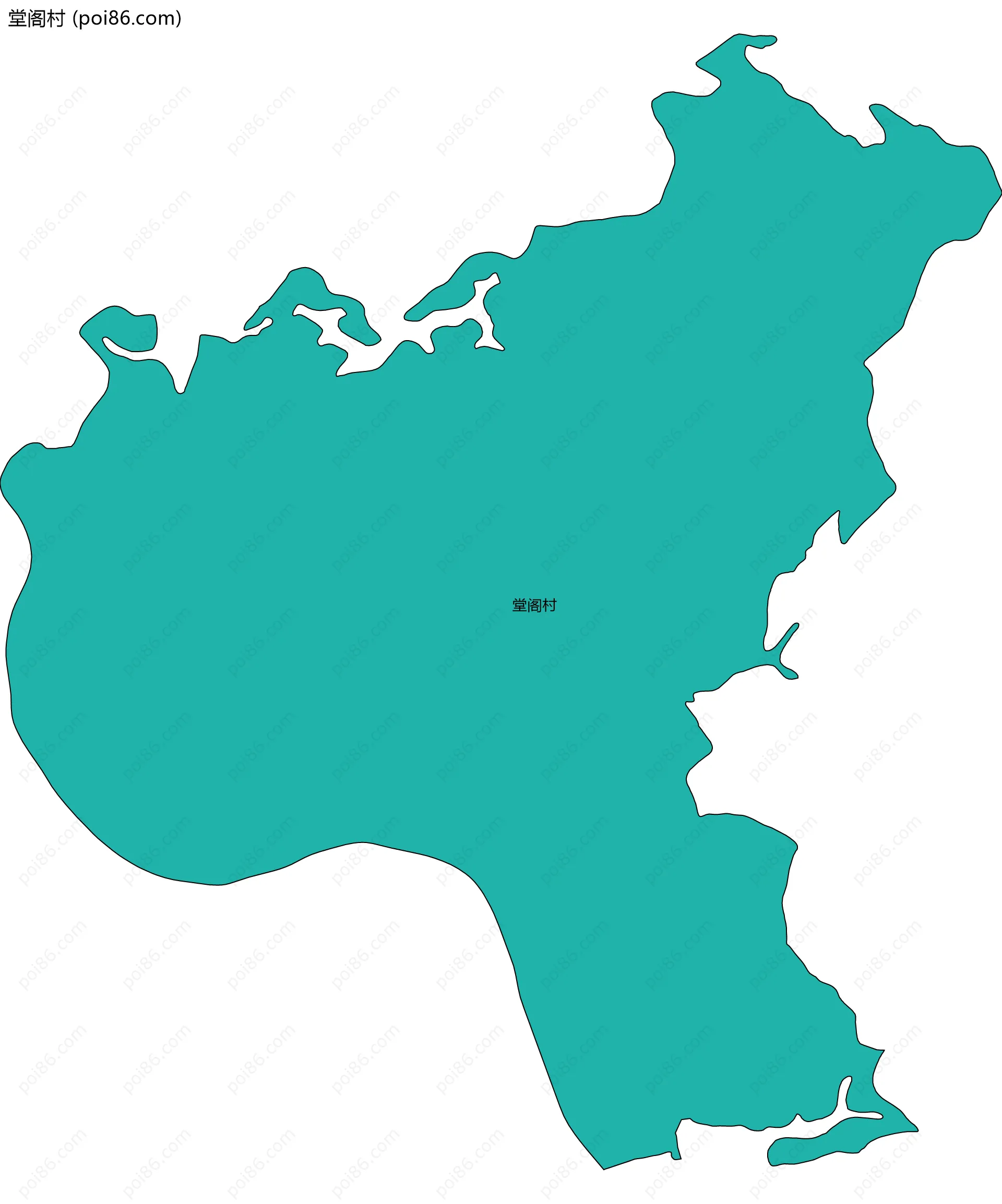 堂阁村边界地图