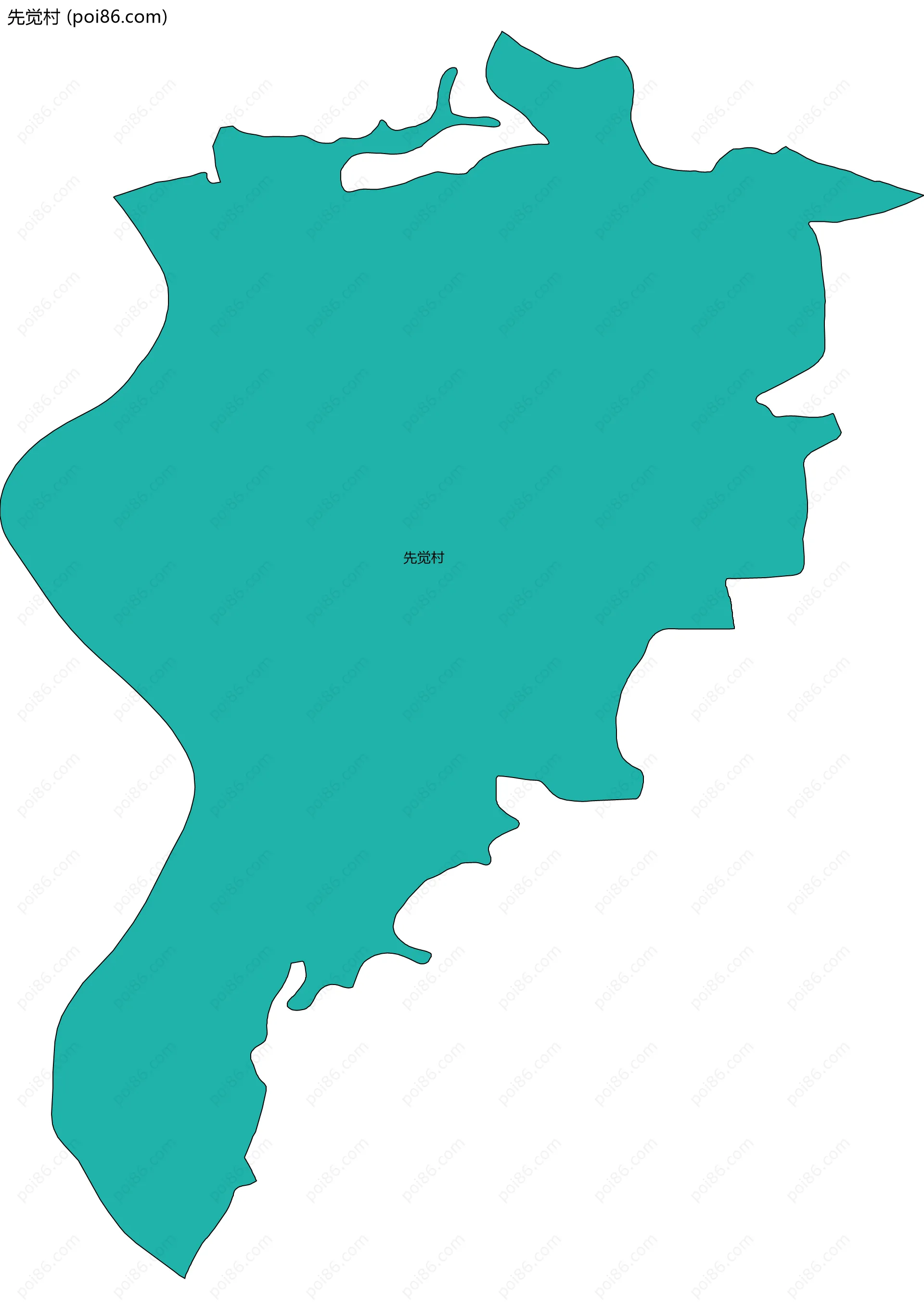 先觉村边界地图