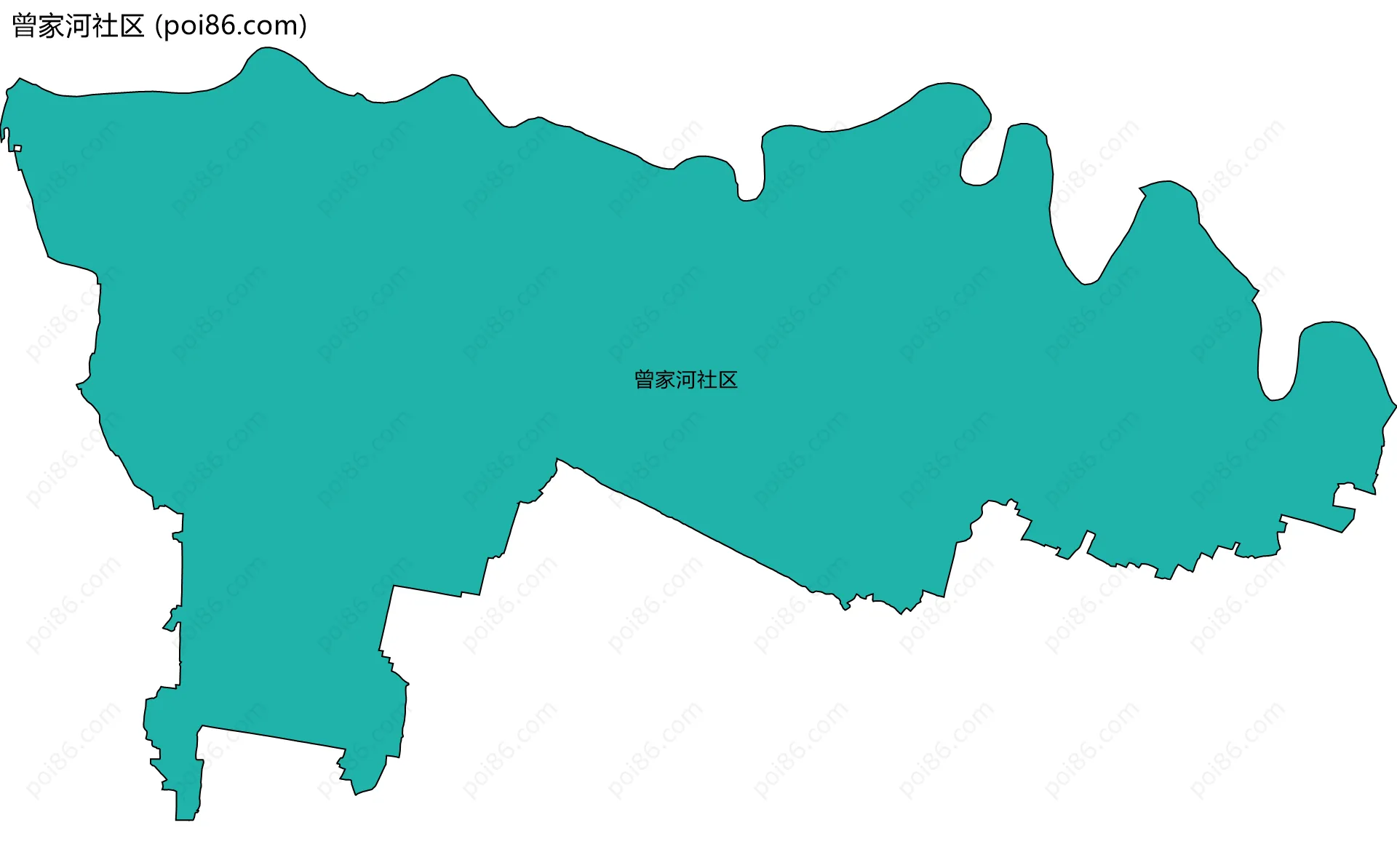 曾家河社区边界地图