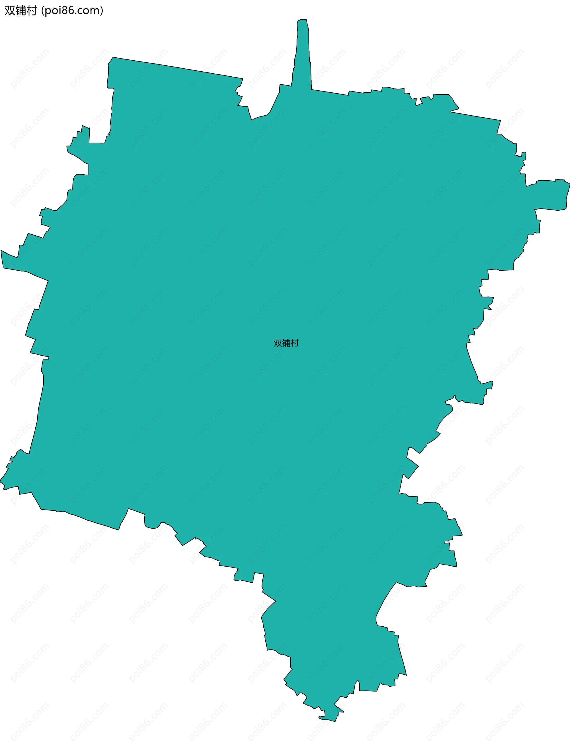 双铺村边界地图