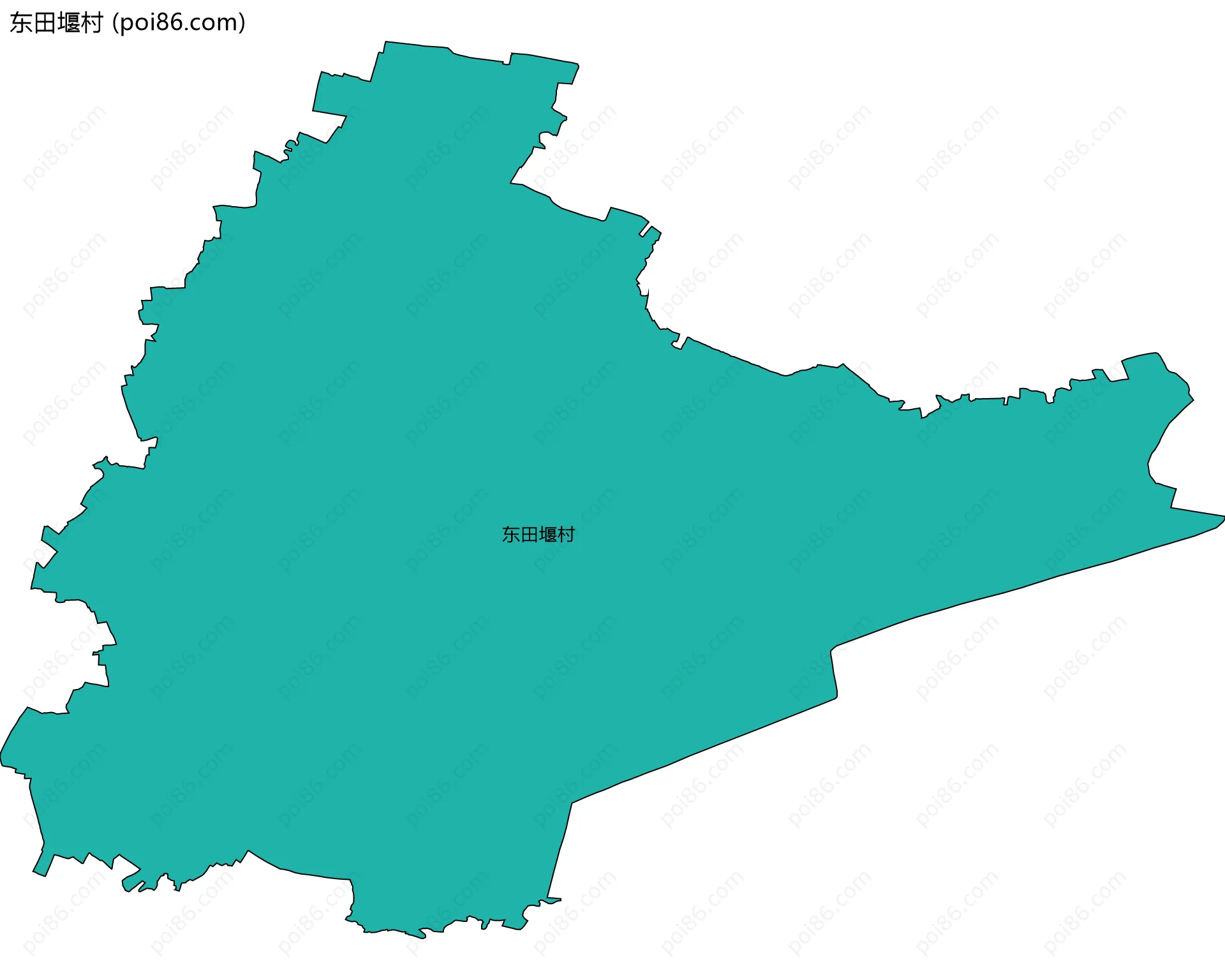东田堰村边界地图