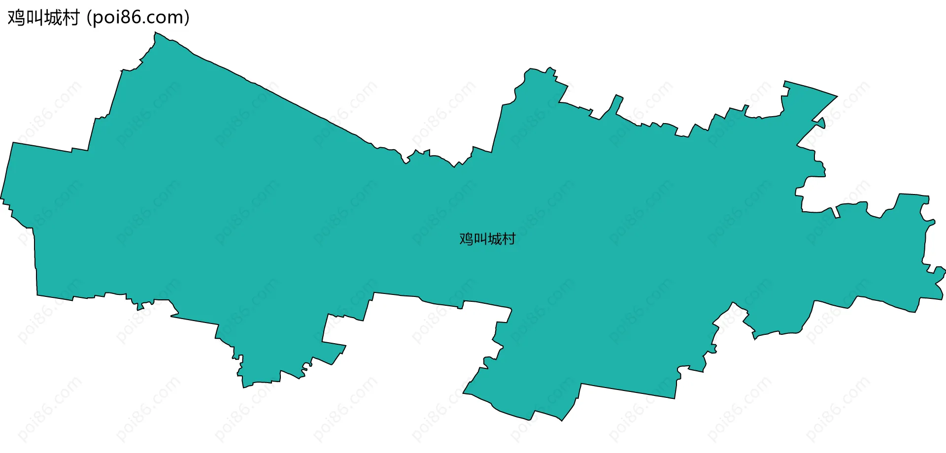 鸡叫城村边界地图