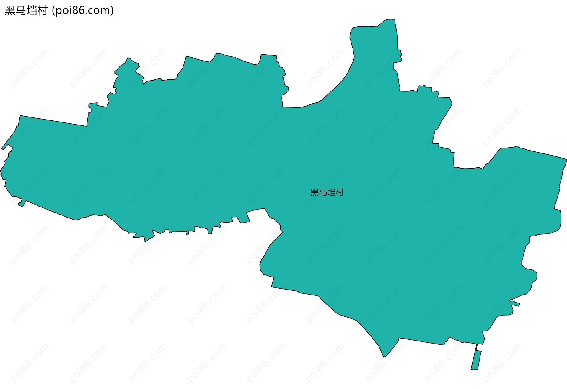 黑马垱村边界地图
