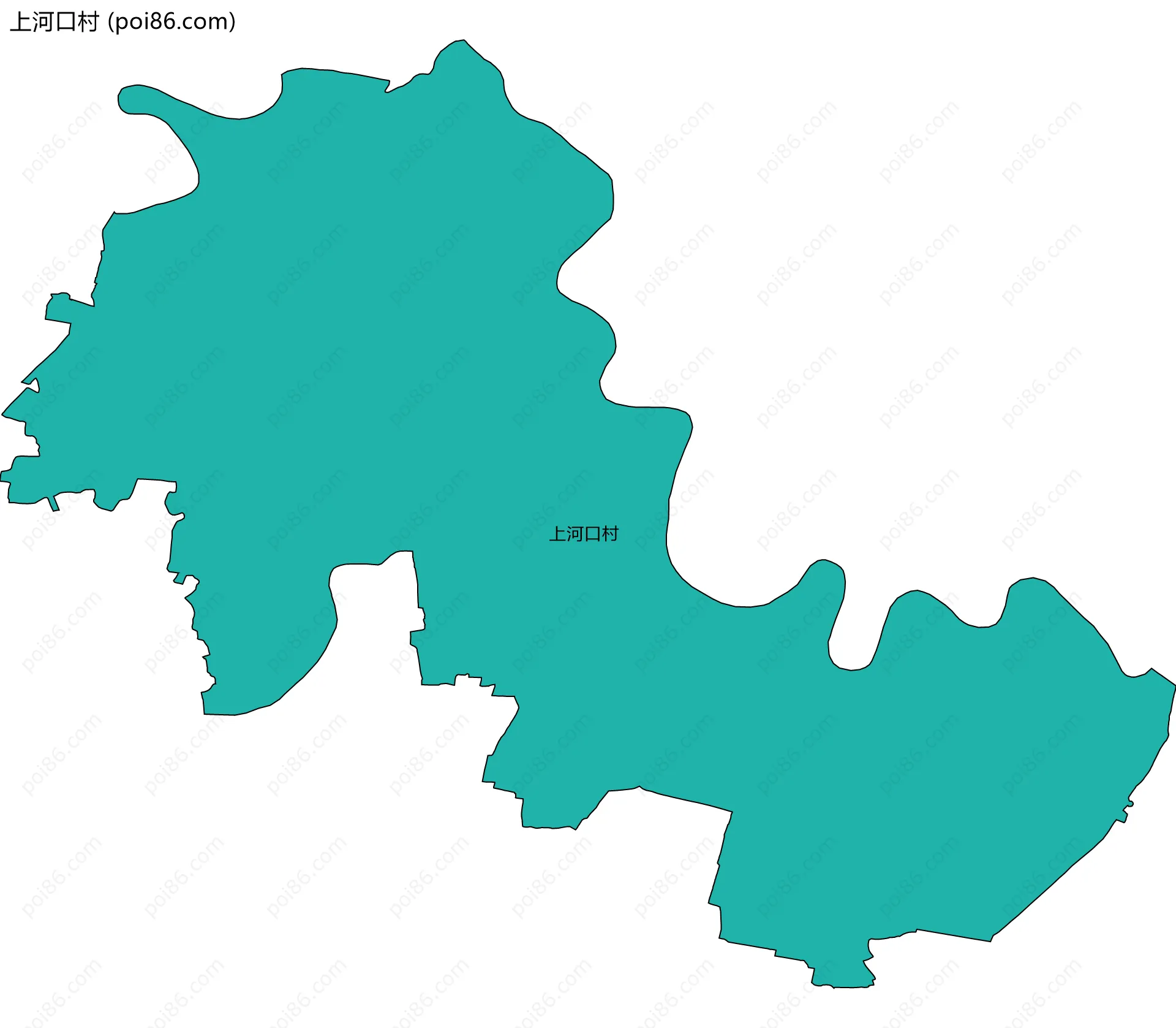 上河口村边界地图