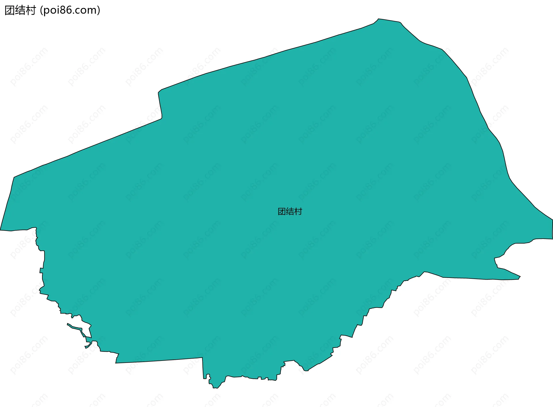团结村边界地图