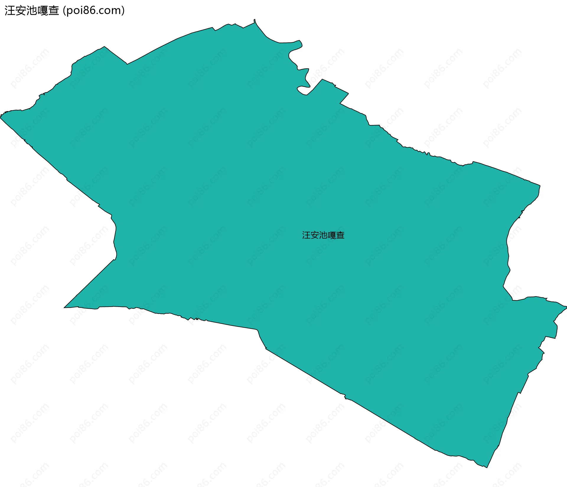 汪安池嘎查边界地图