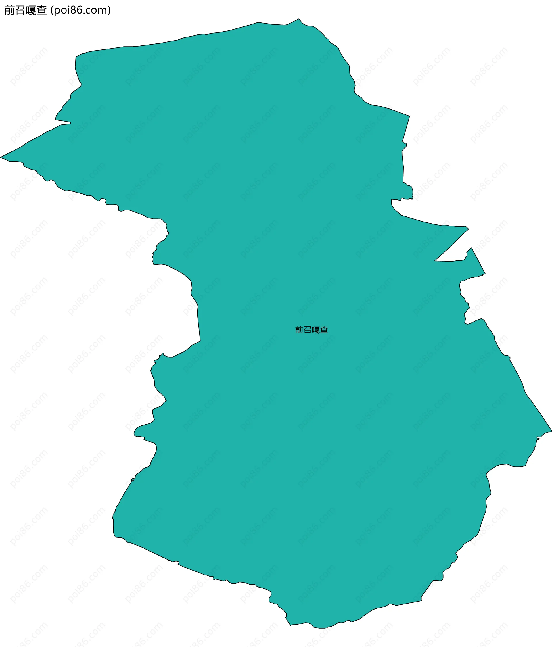 前召嘎查边界地图