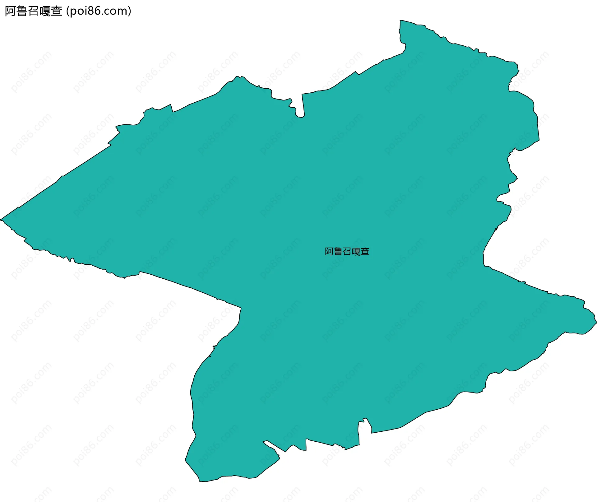 阿鲁召嘎查边界地图