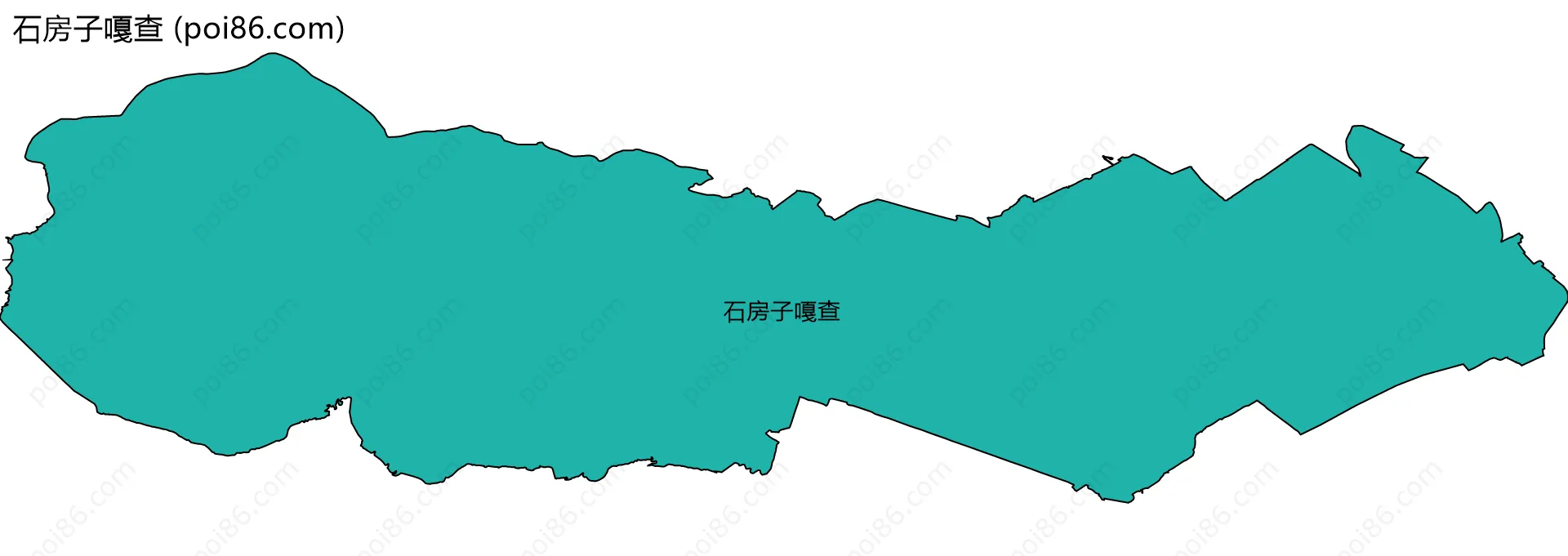 石房子嘎查边界地图