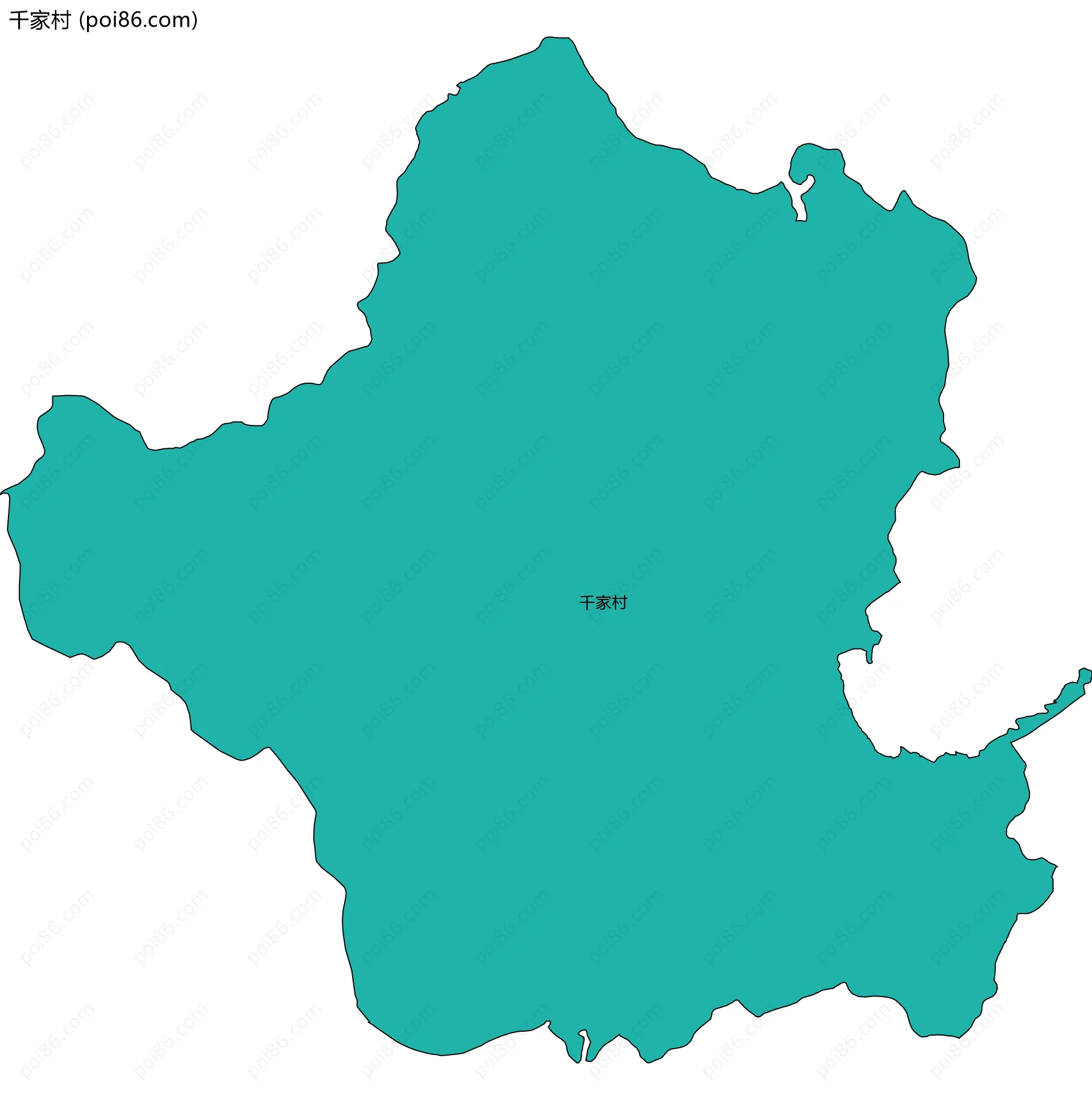 千家村边界地图