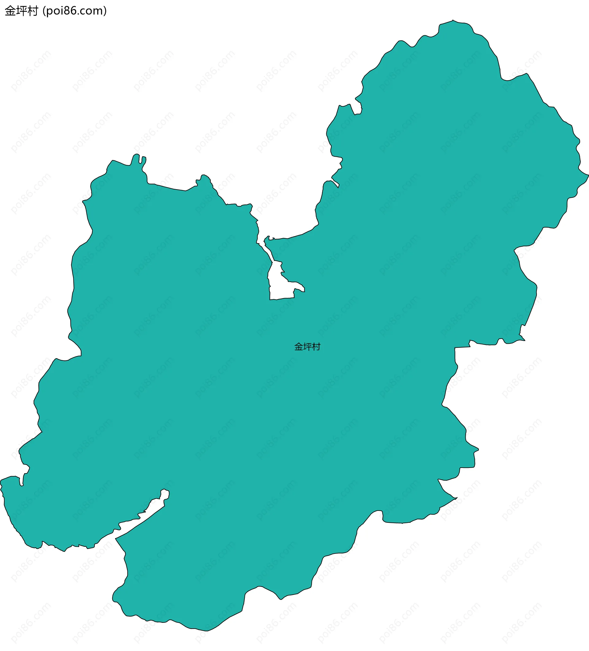 金坪村边界地图