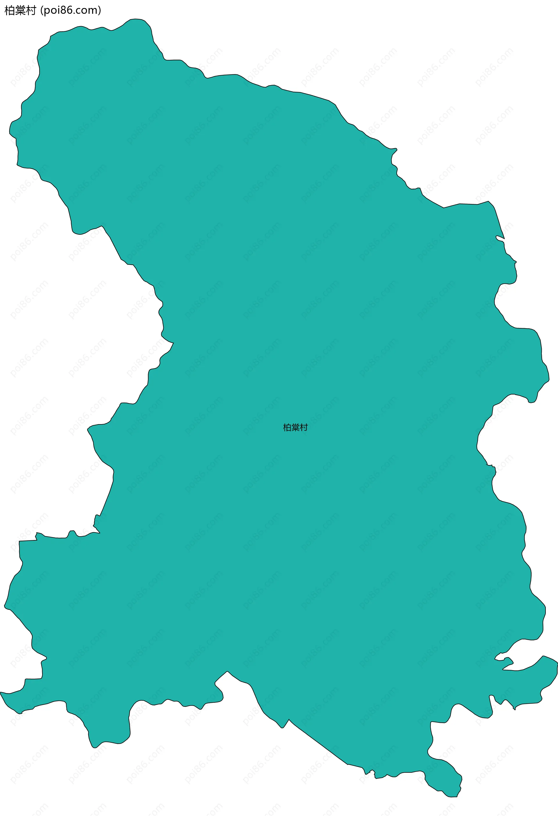 柏棠村边界地图