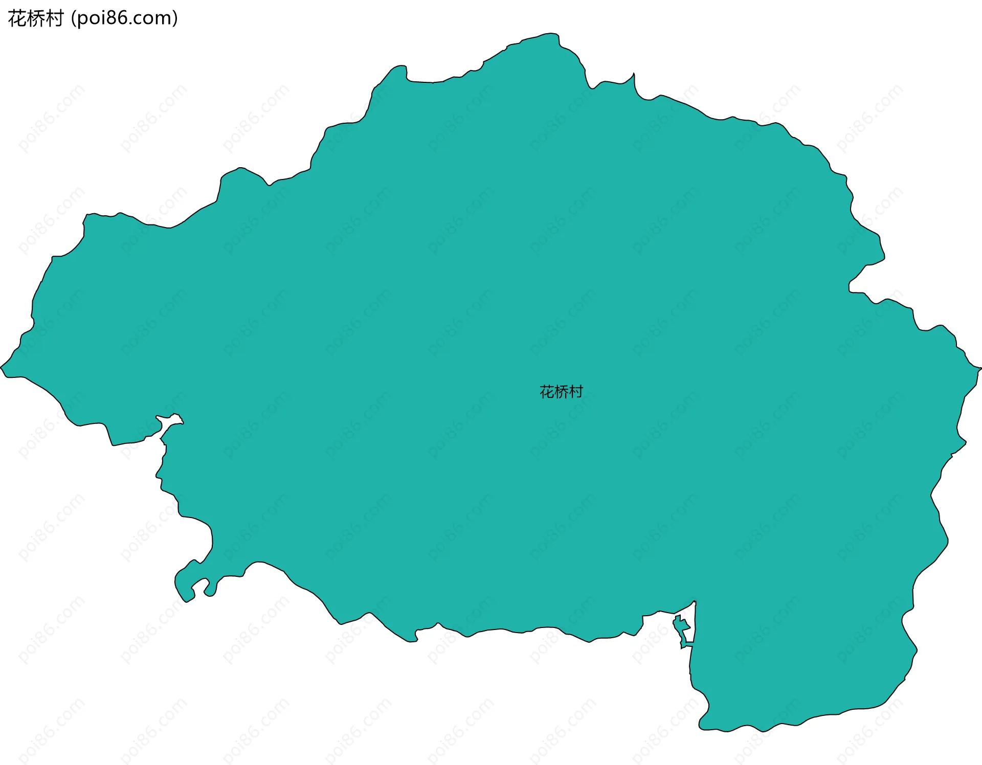 花桥村边界地图
