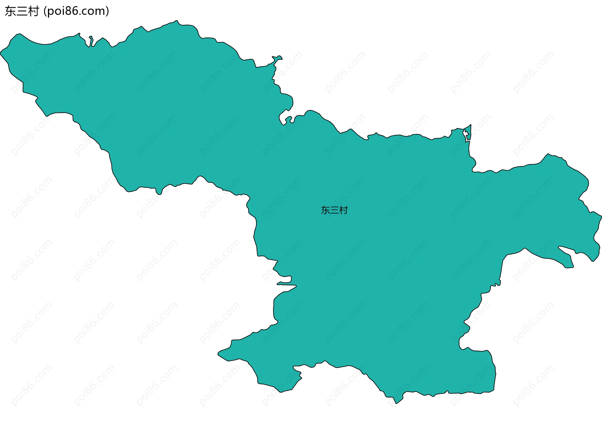 东三村边界地图