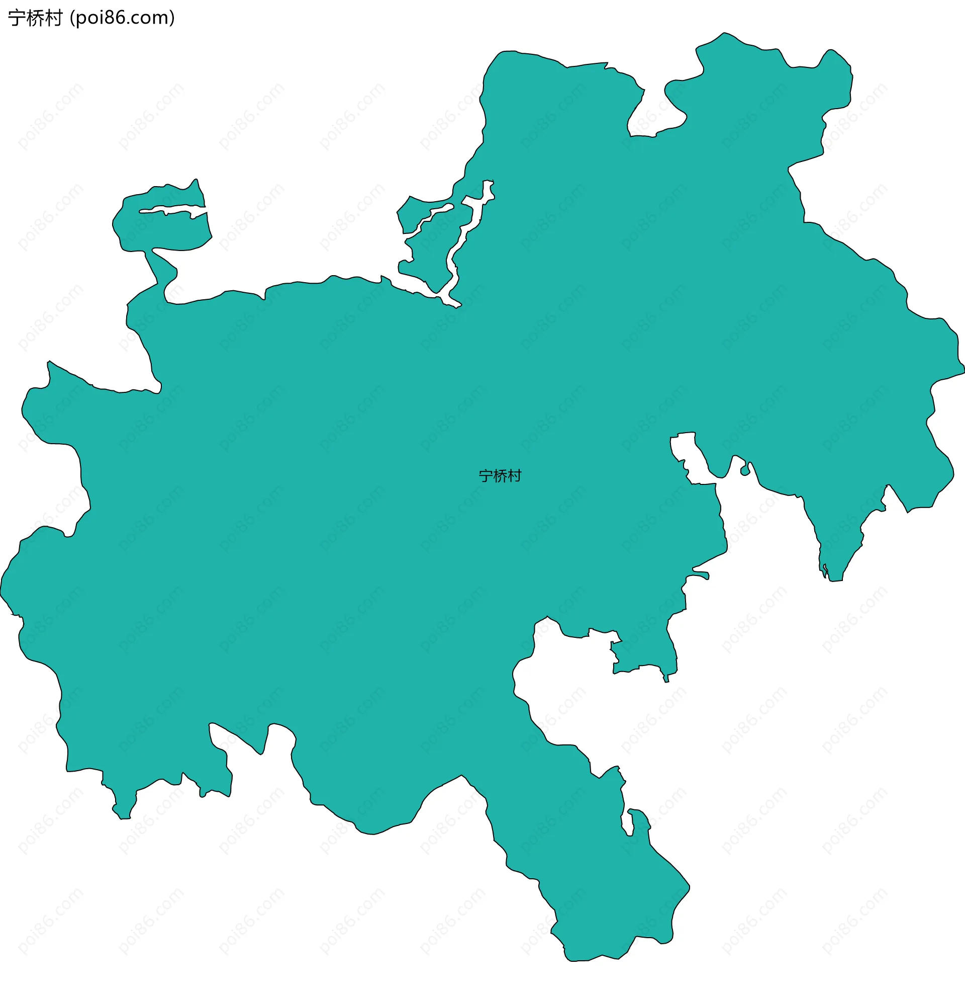 宁桥村边界地图
