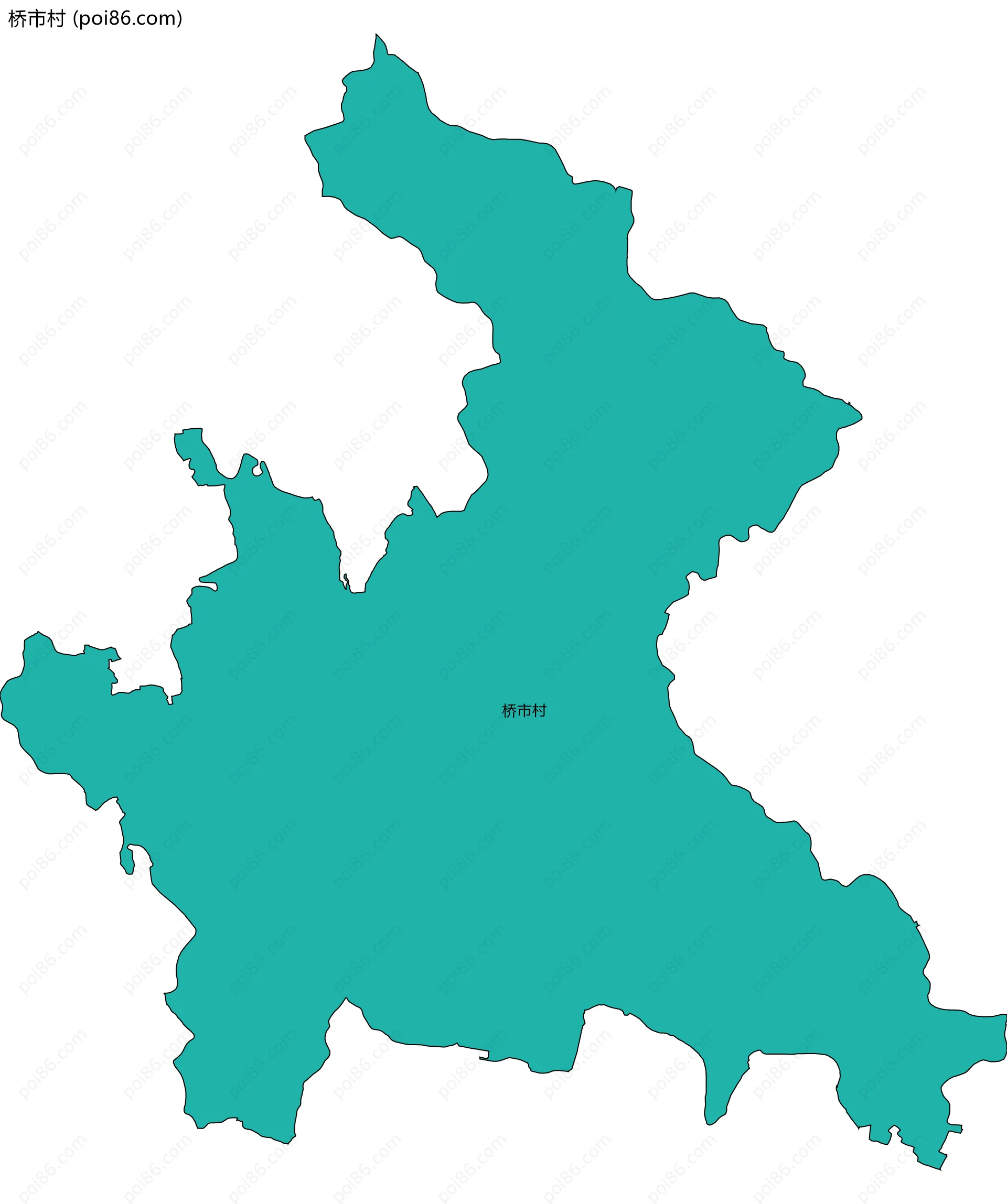 桥市村边界地图