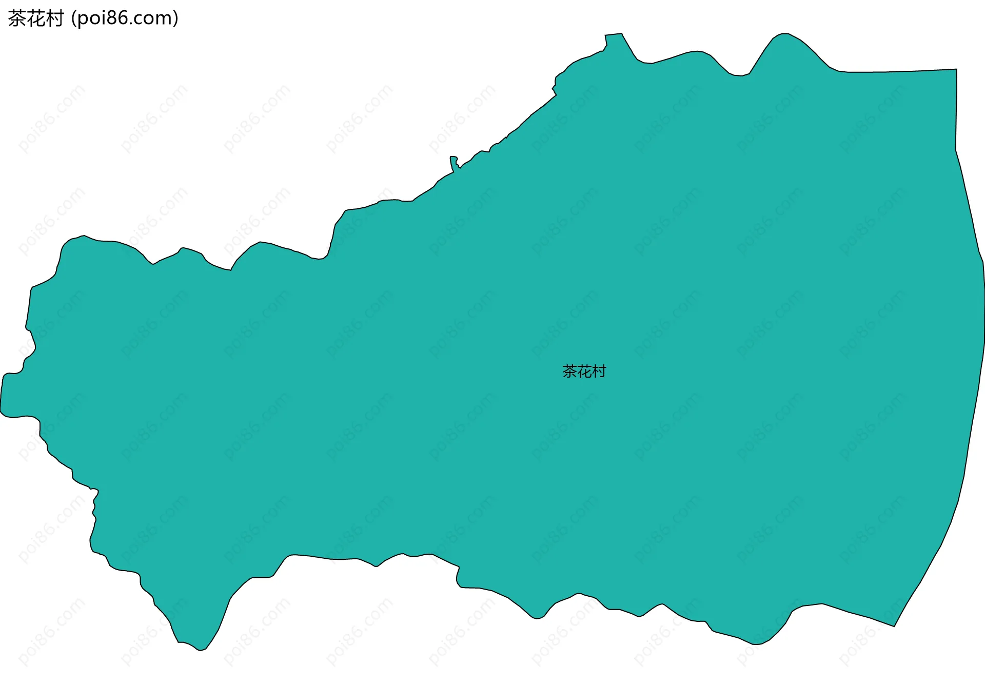 茶花村边界地图