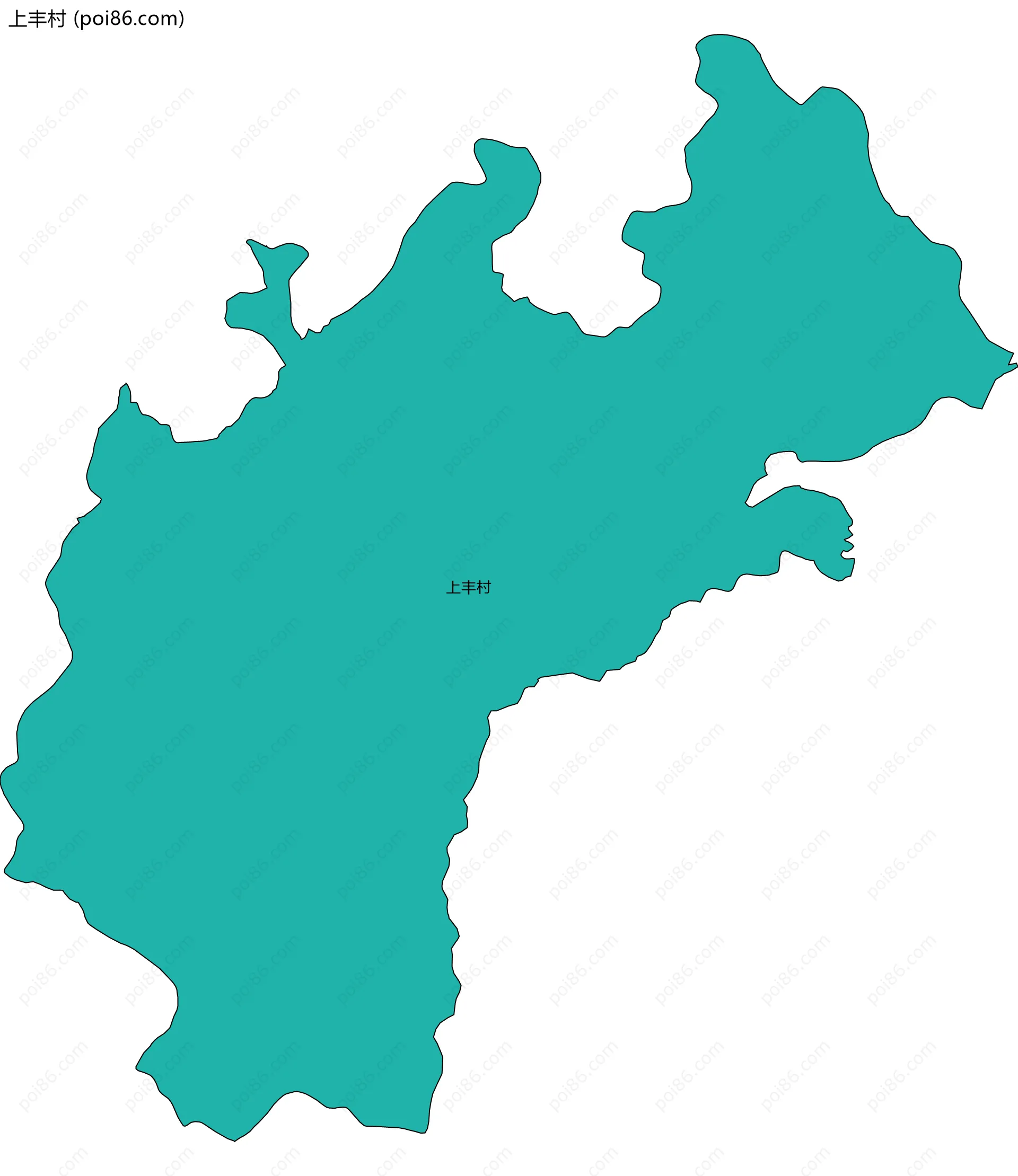 上丰村边界地图