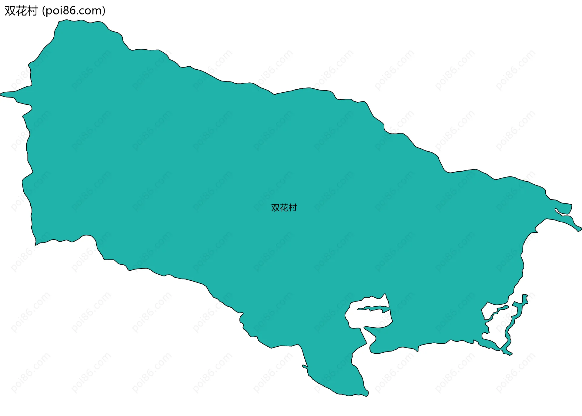 双花村边界地图