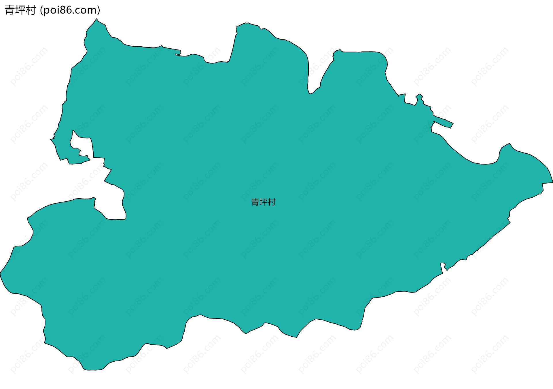 青坪村边界地图