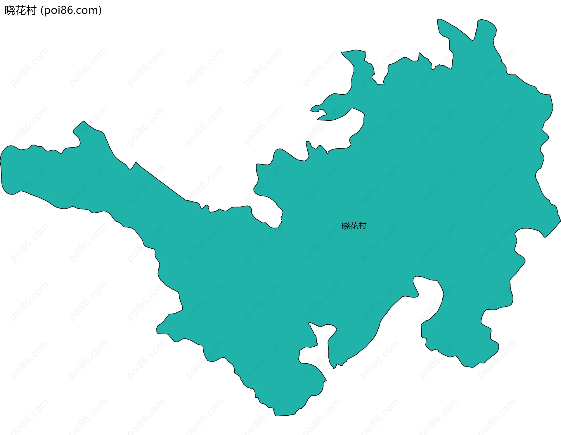 晓花村边界地图