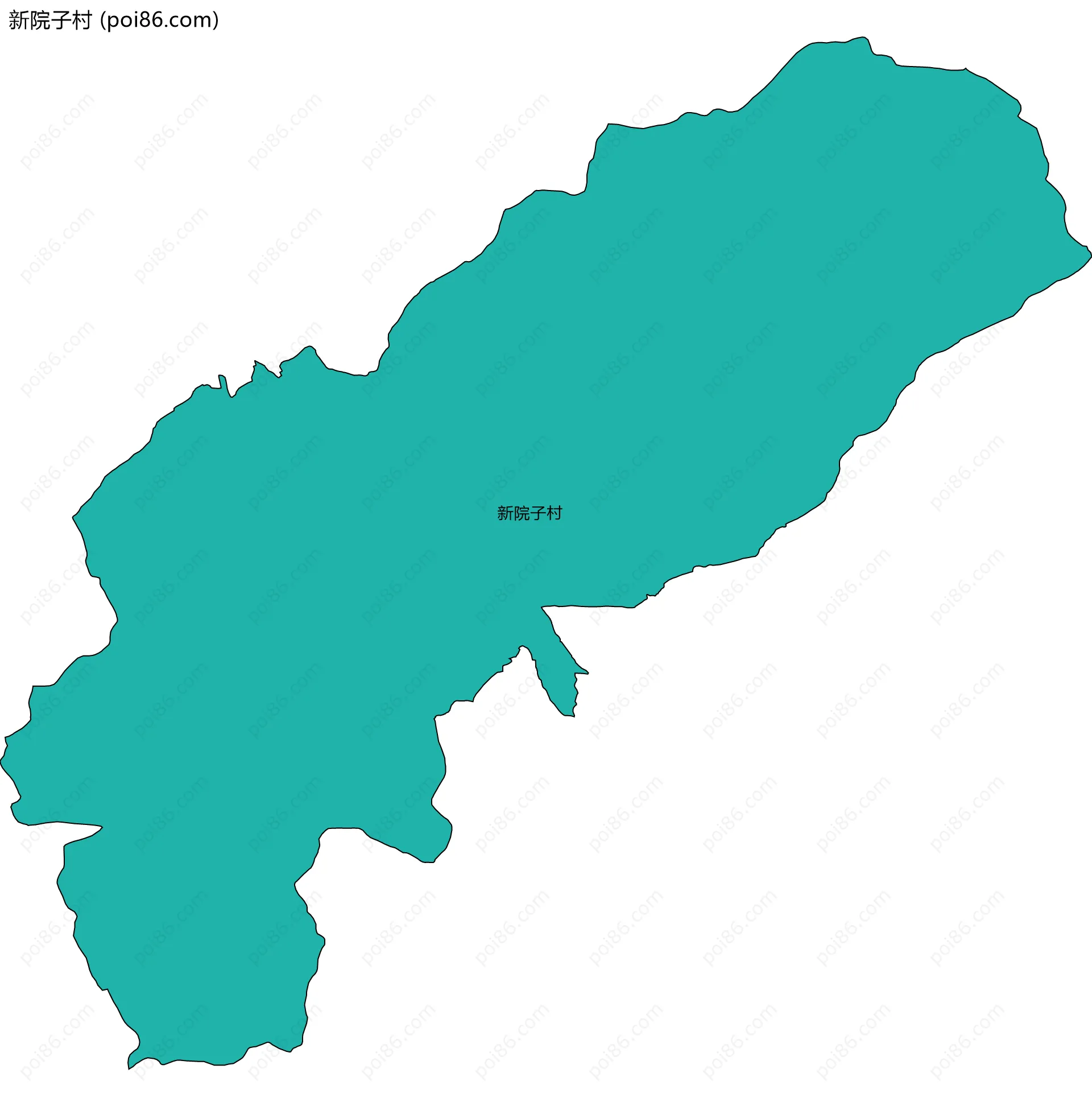 新院子村边界地图