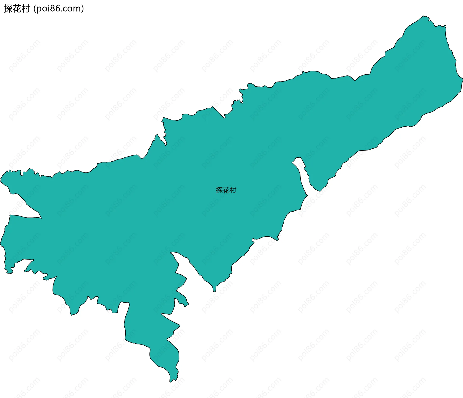 探花村边界地图