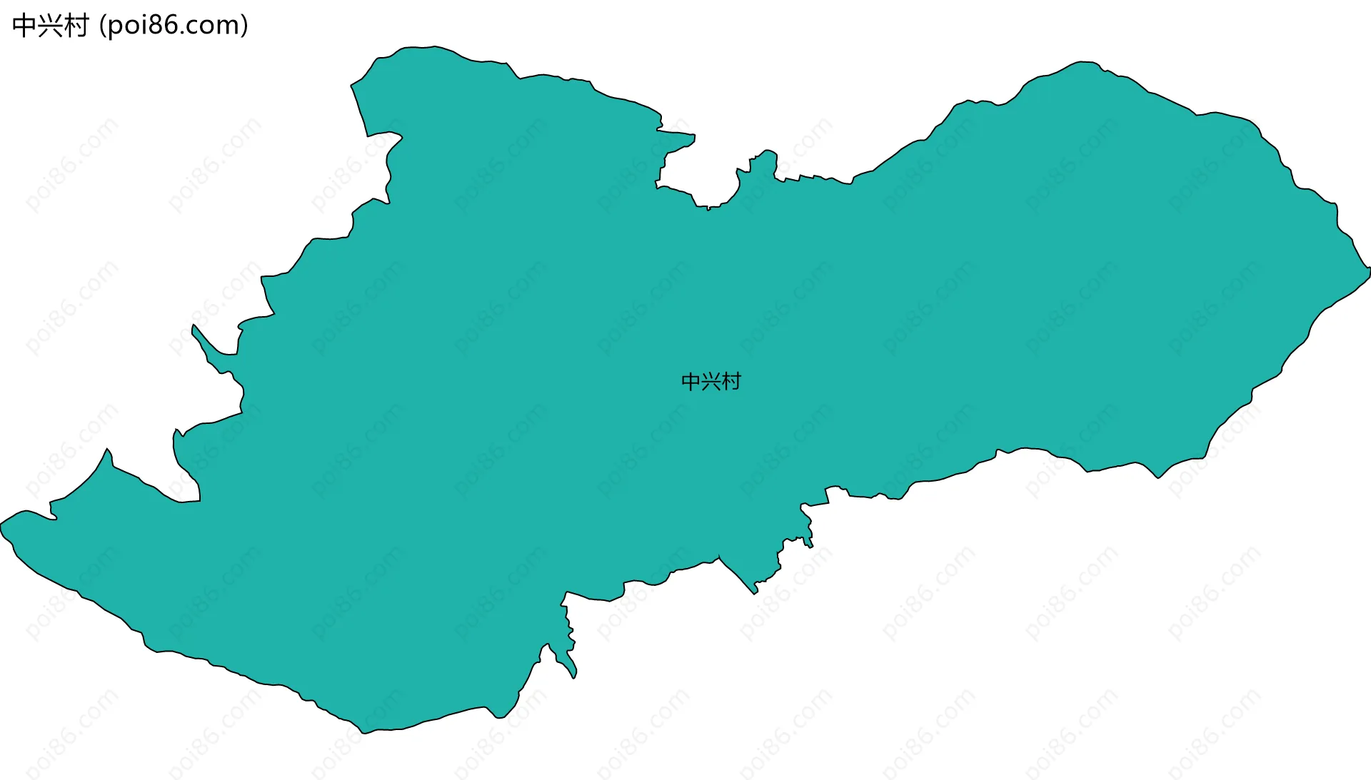 中兴村边界地图