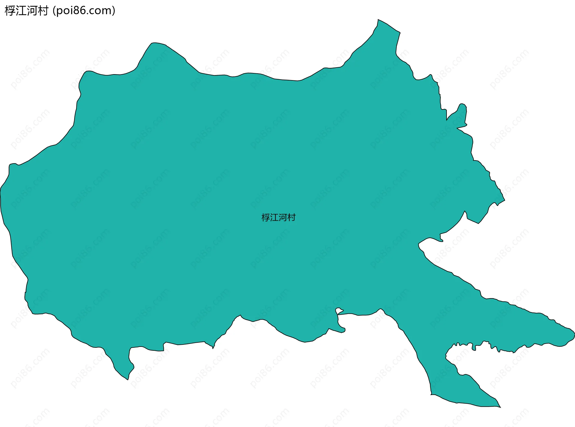 桴江河村边界地图