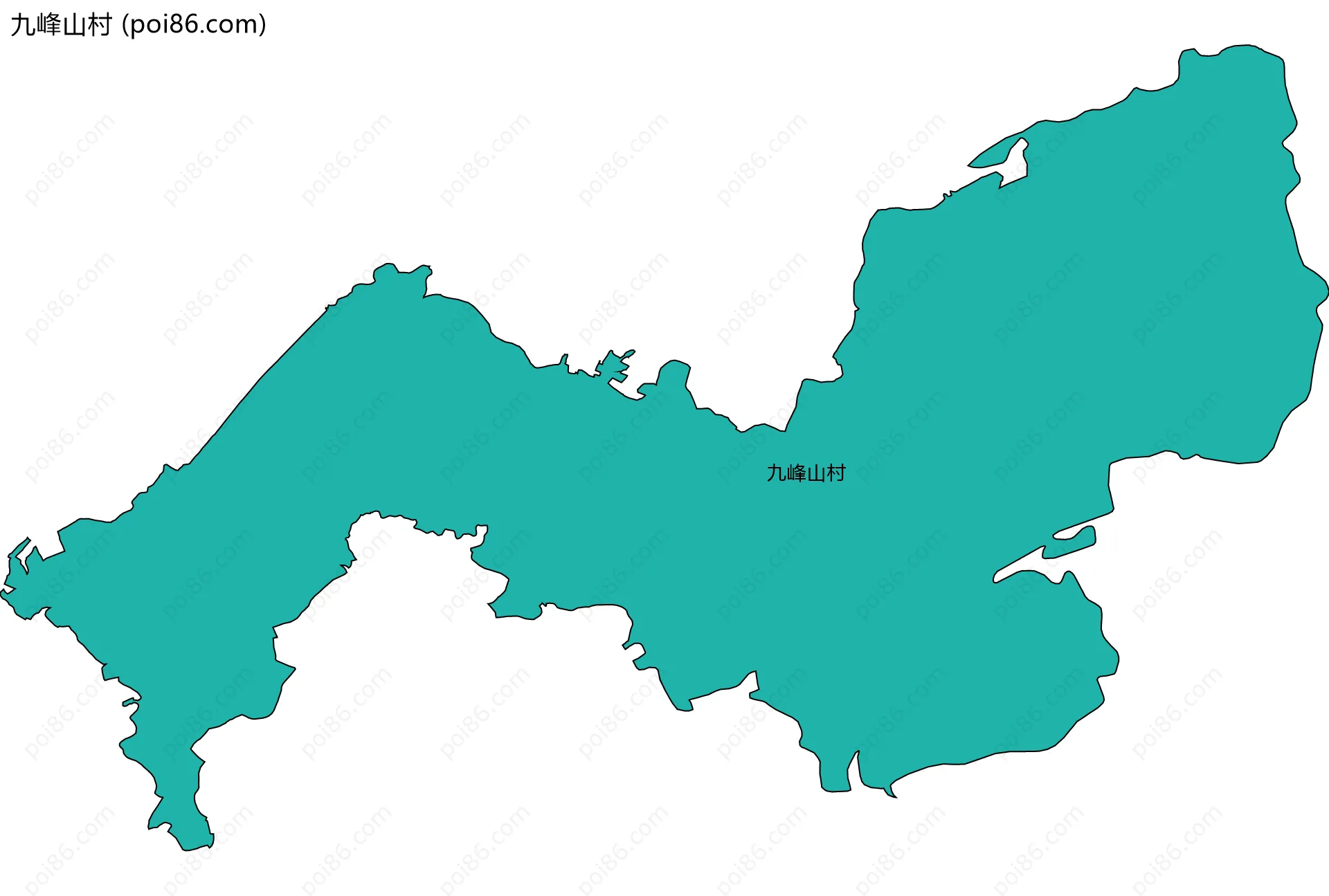 九峰山村边界地图