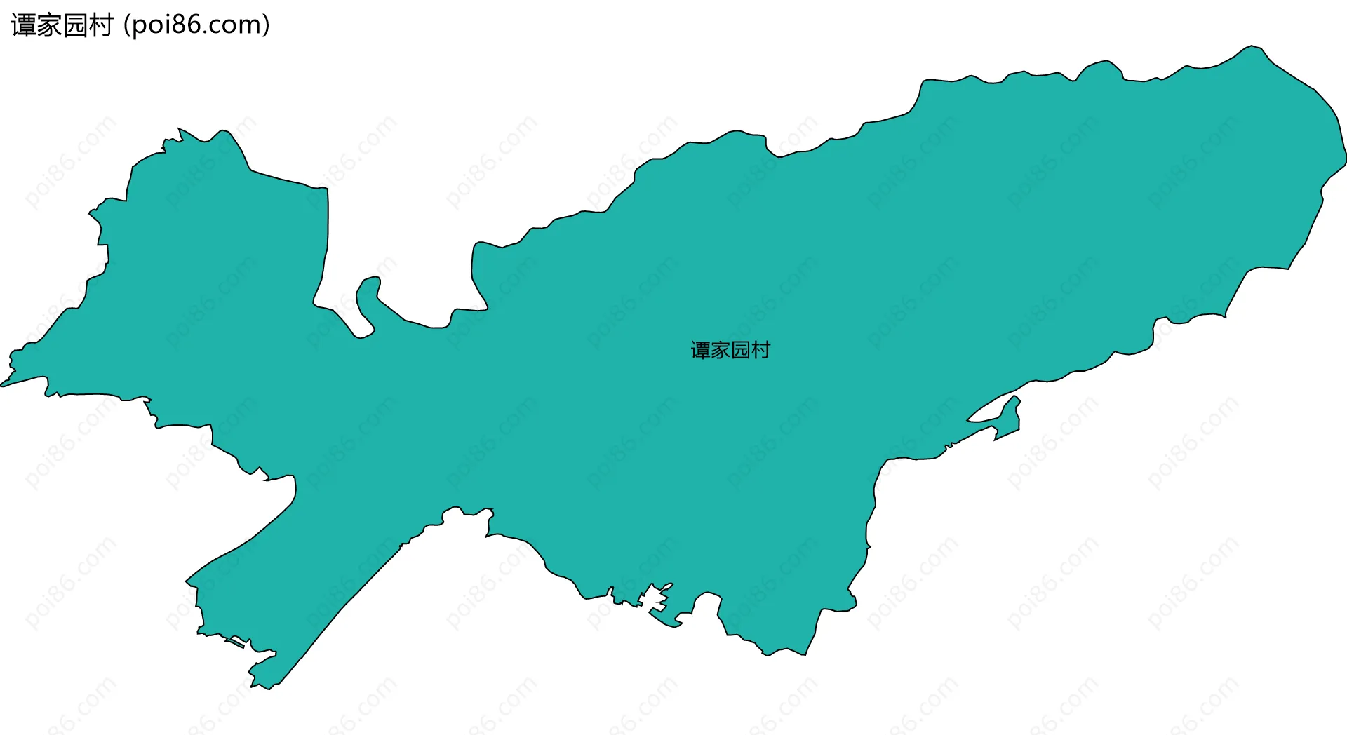 谭家园村边界地图