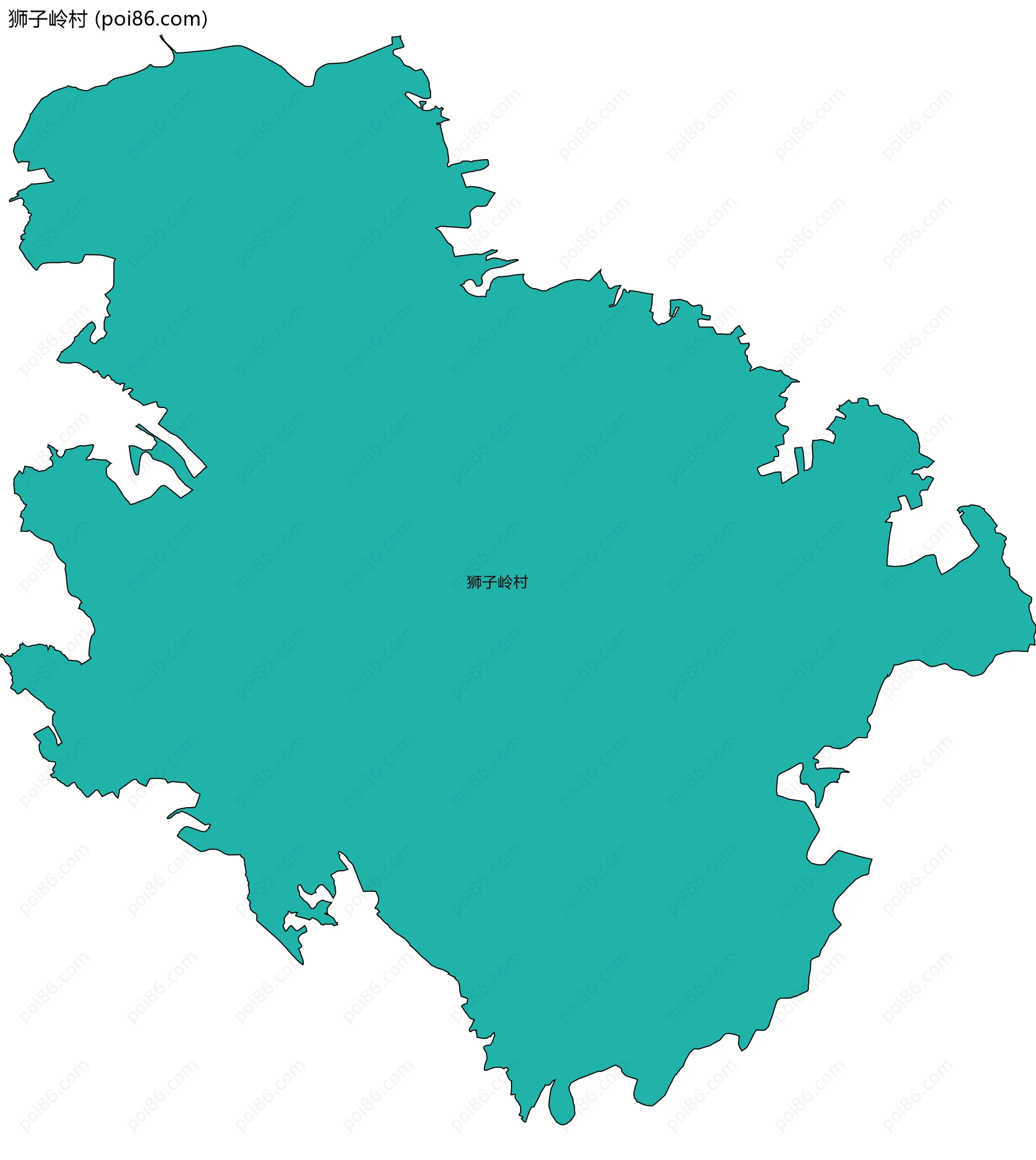 狮子岭村边界地图