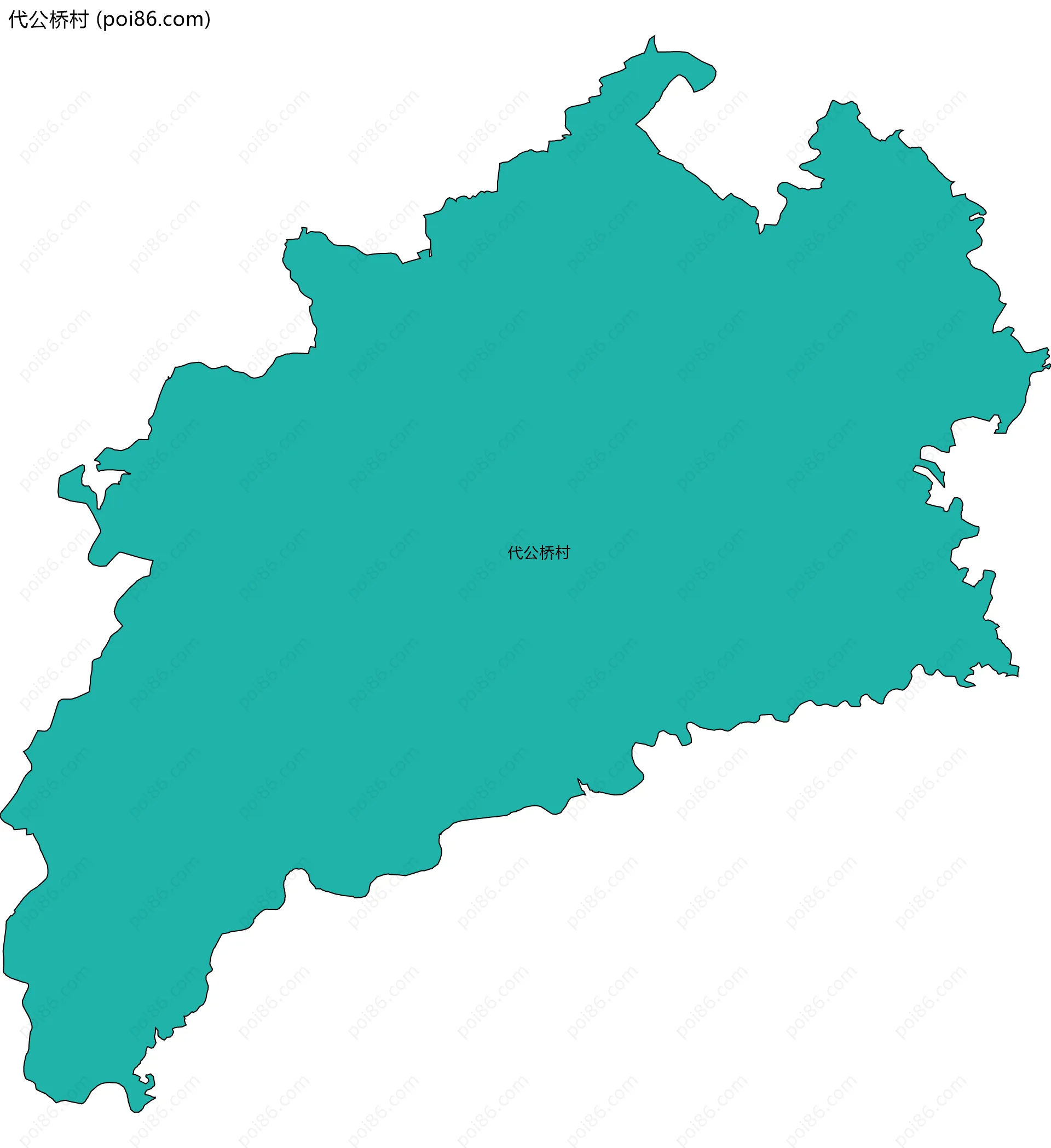 代公桥村边界地图