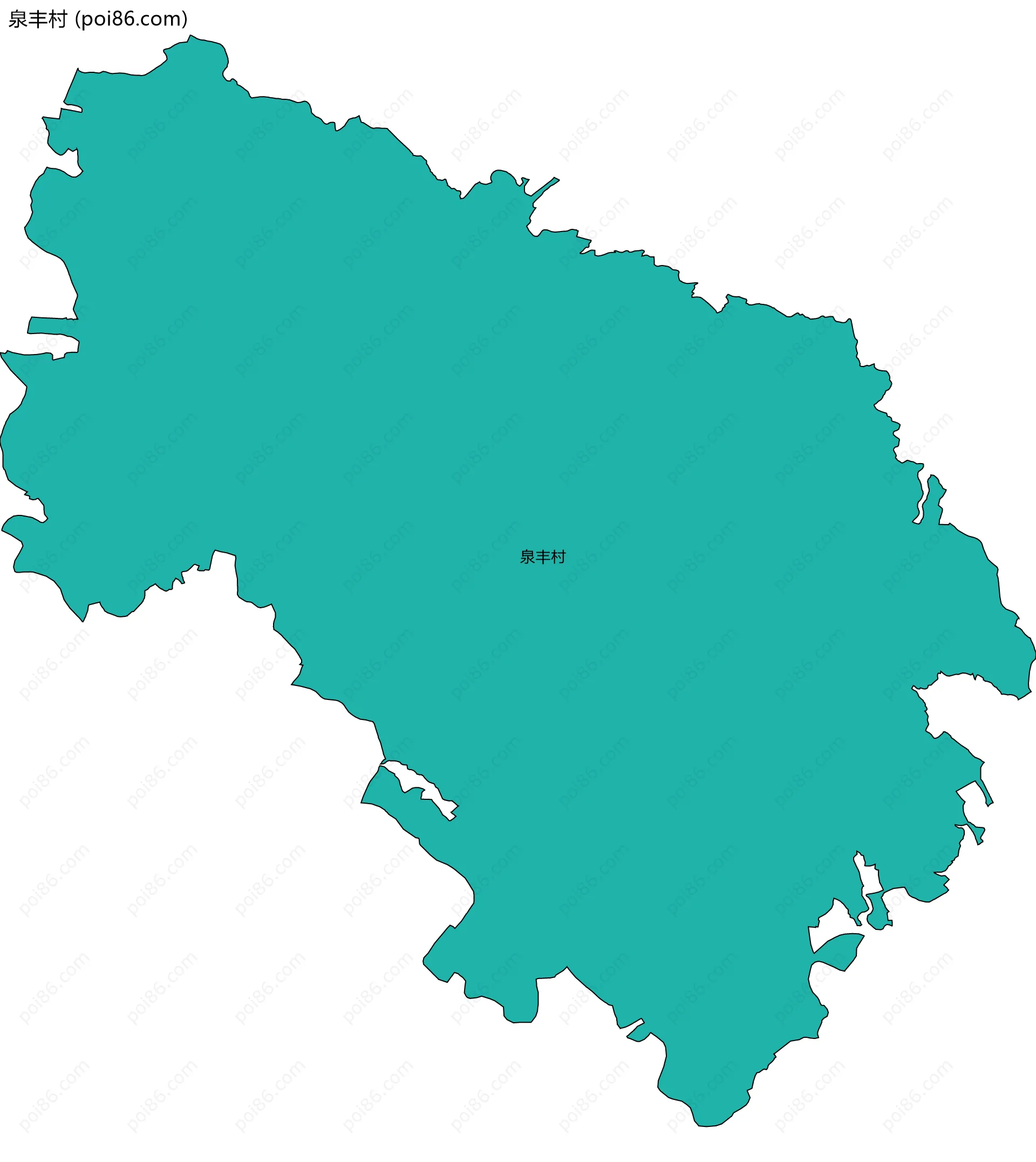 泉丰村边界地图