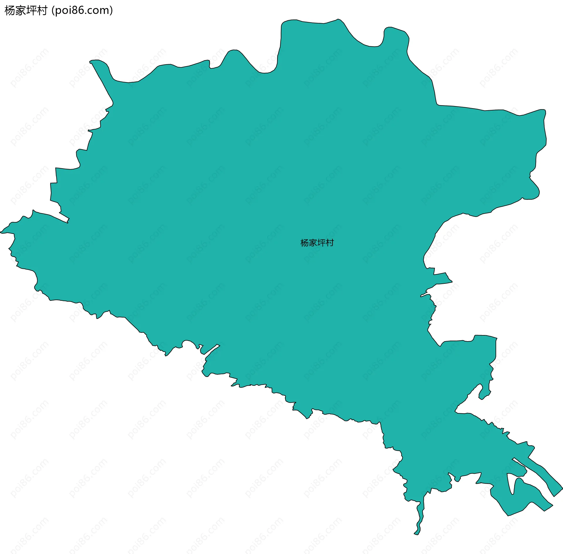 杨家坪村边界地图