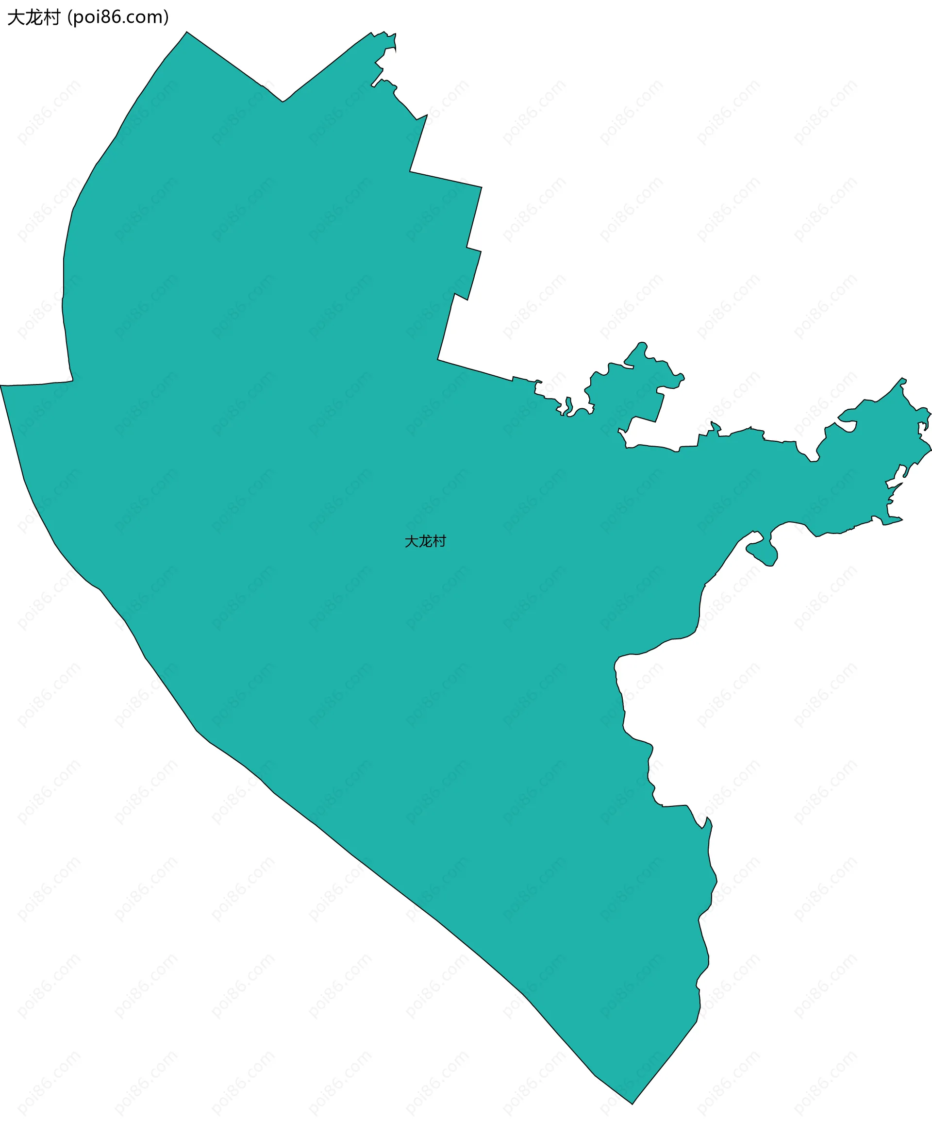 大龙村边界地图