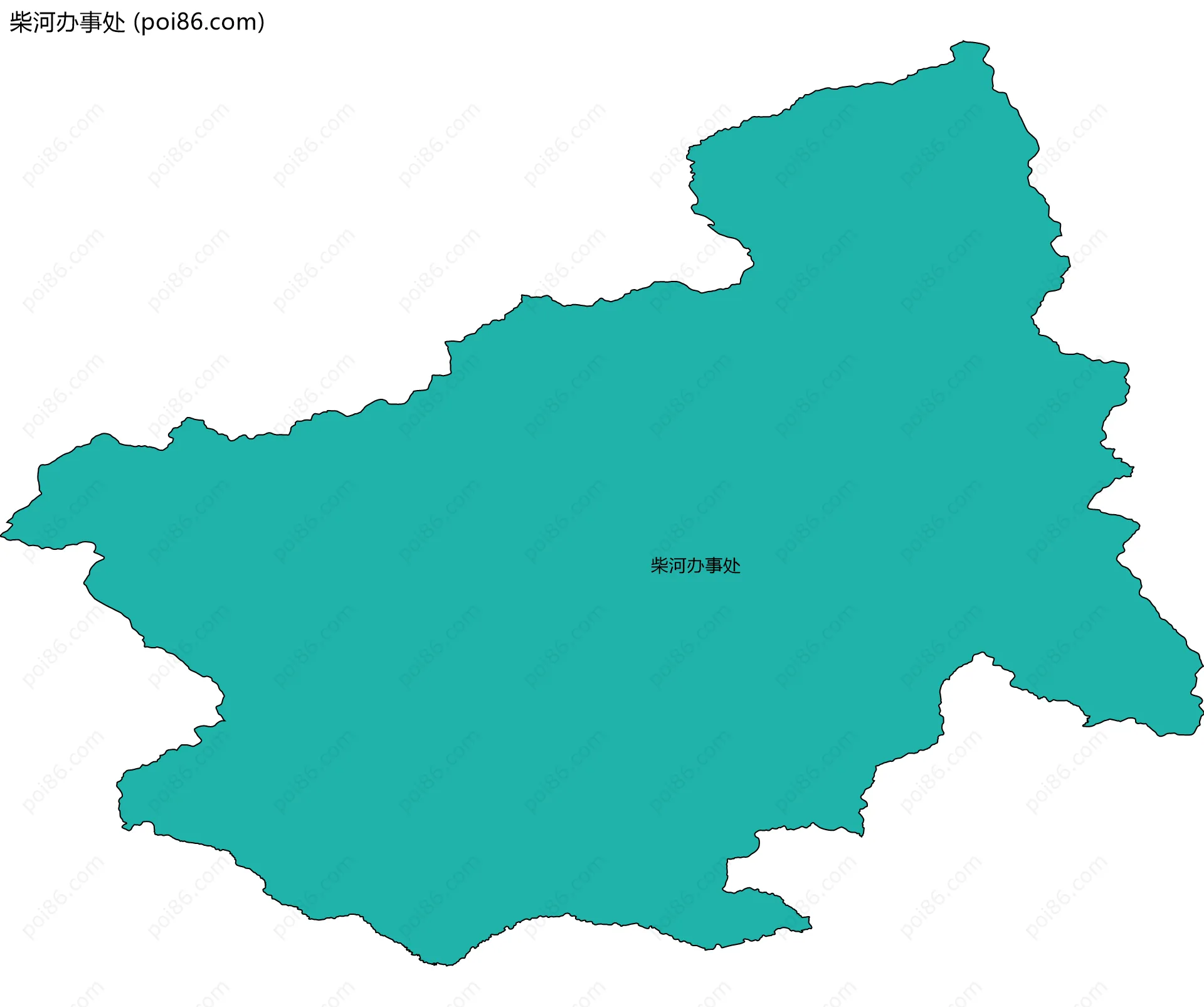 柴河办事处边界地图