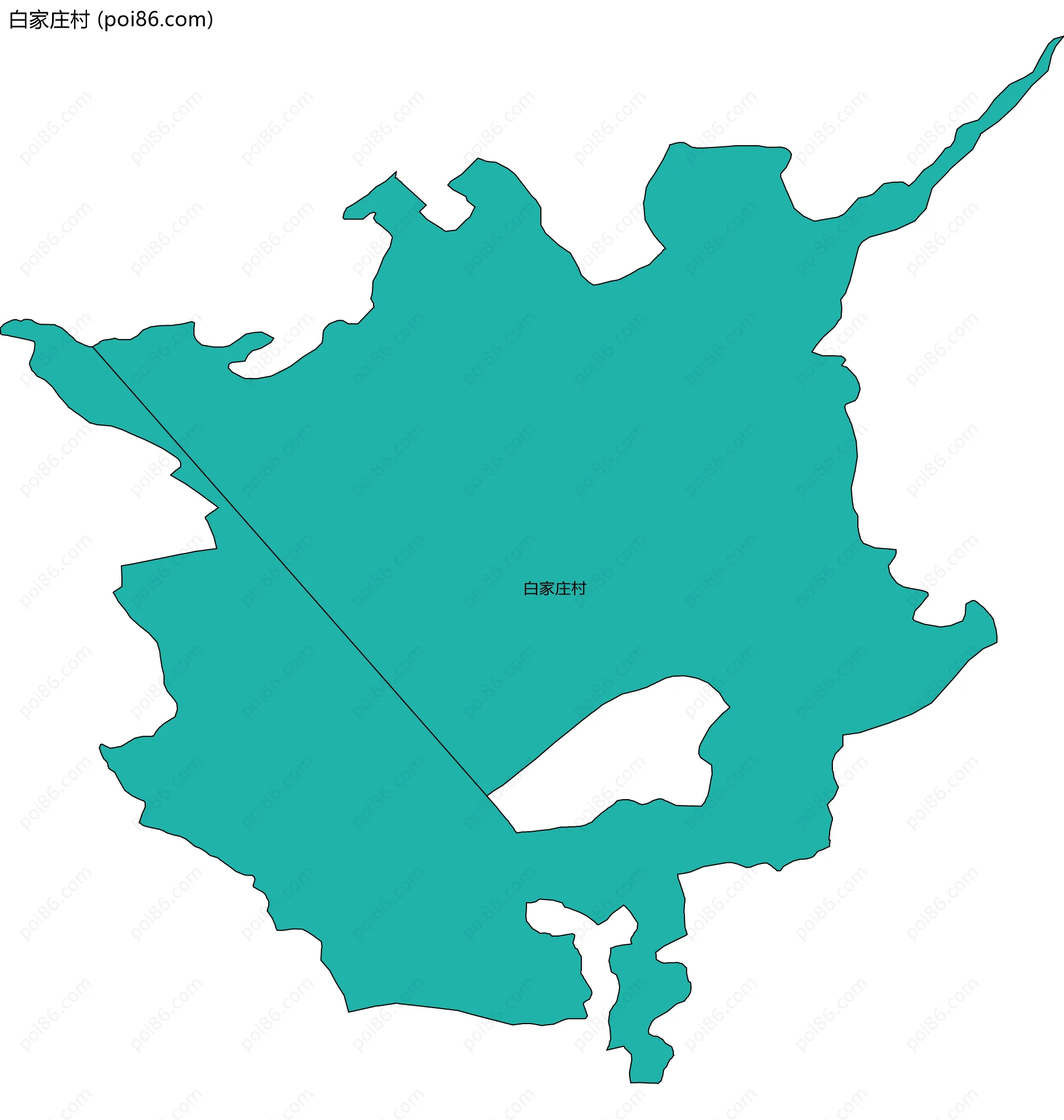 白家庄村边界地图