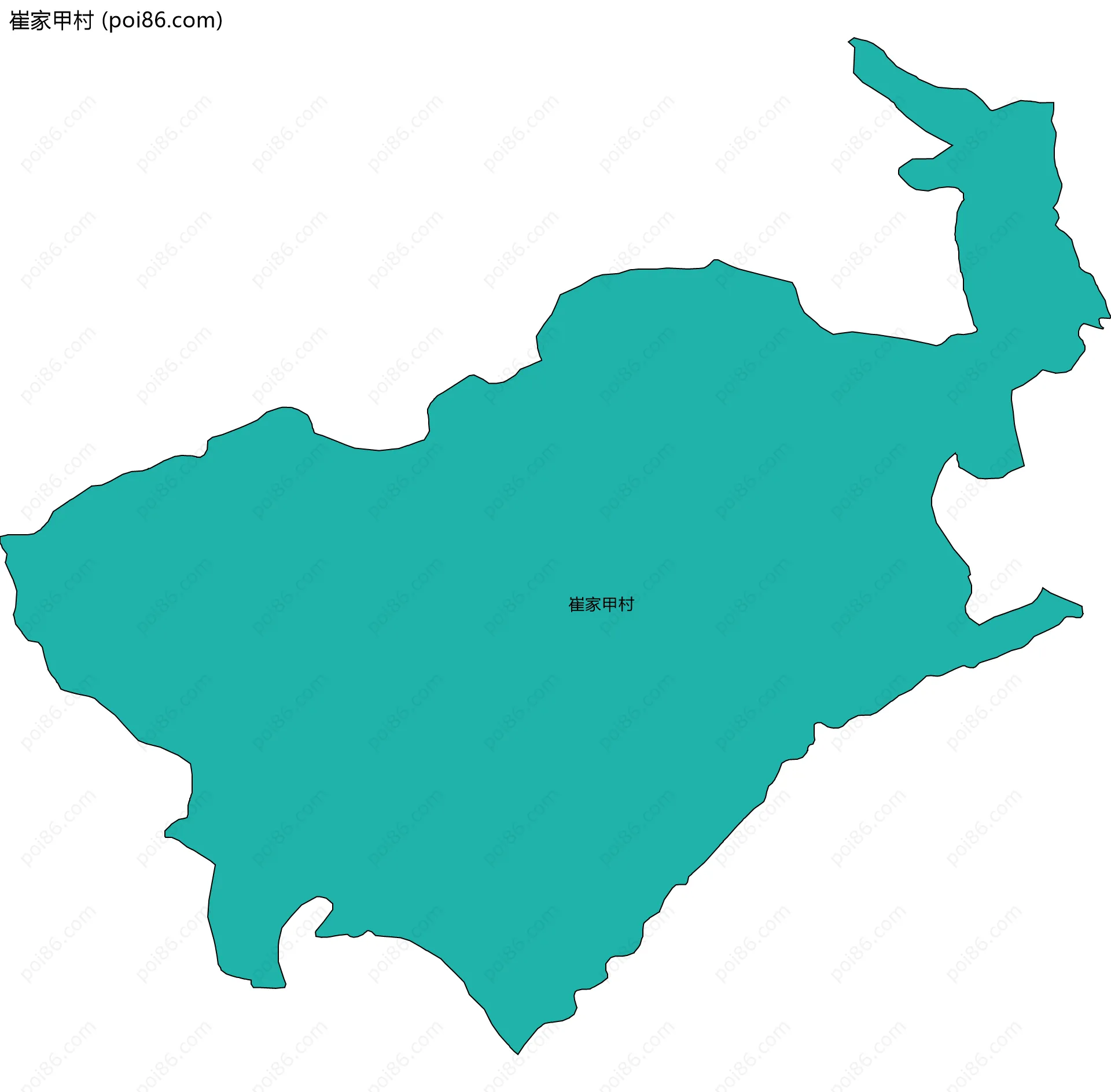 崔家甲村边界地图