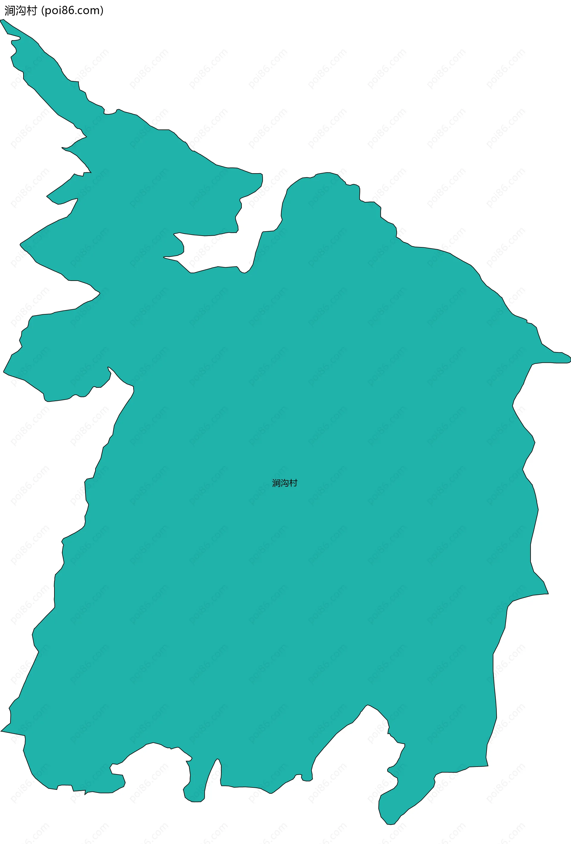 涧沟村边界地图