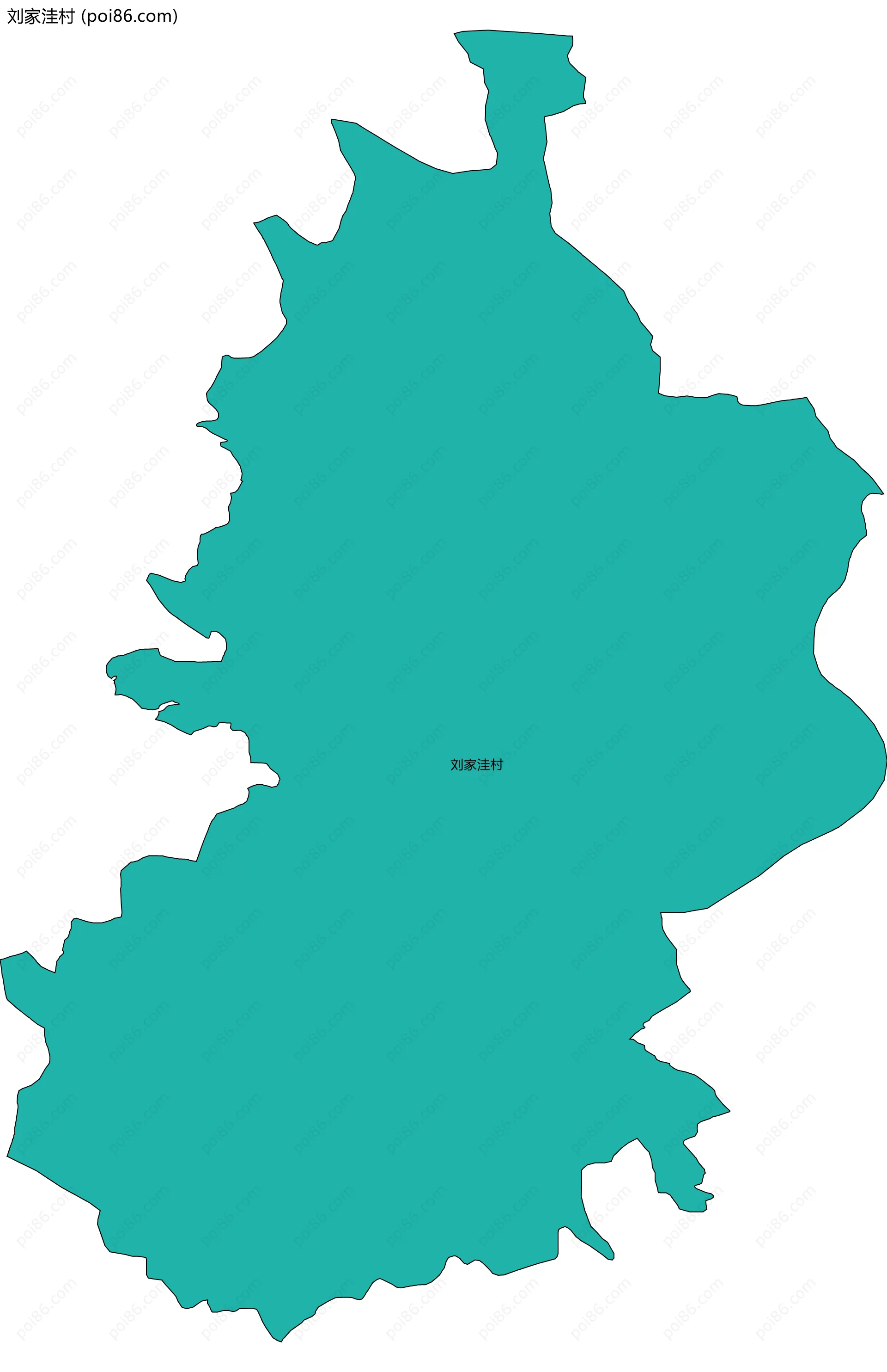 刘家洼村边界地图
