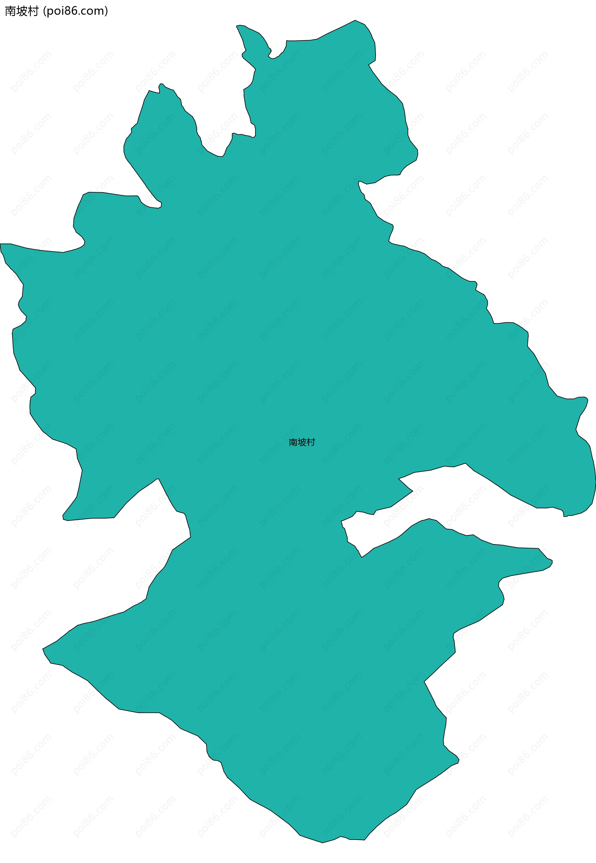 南坡村边界地图