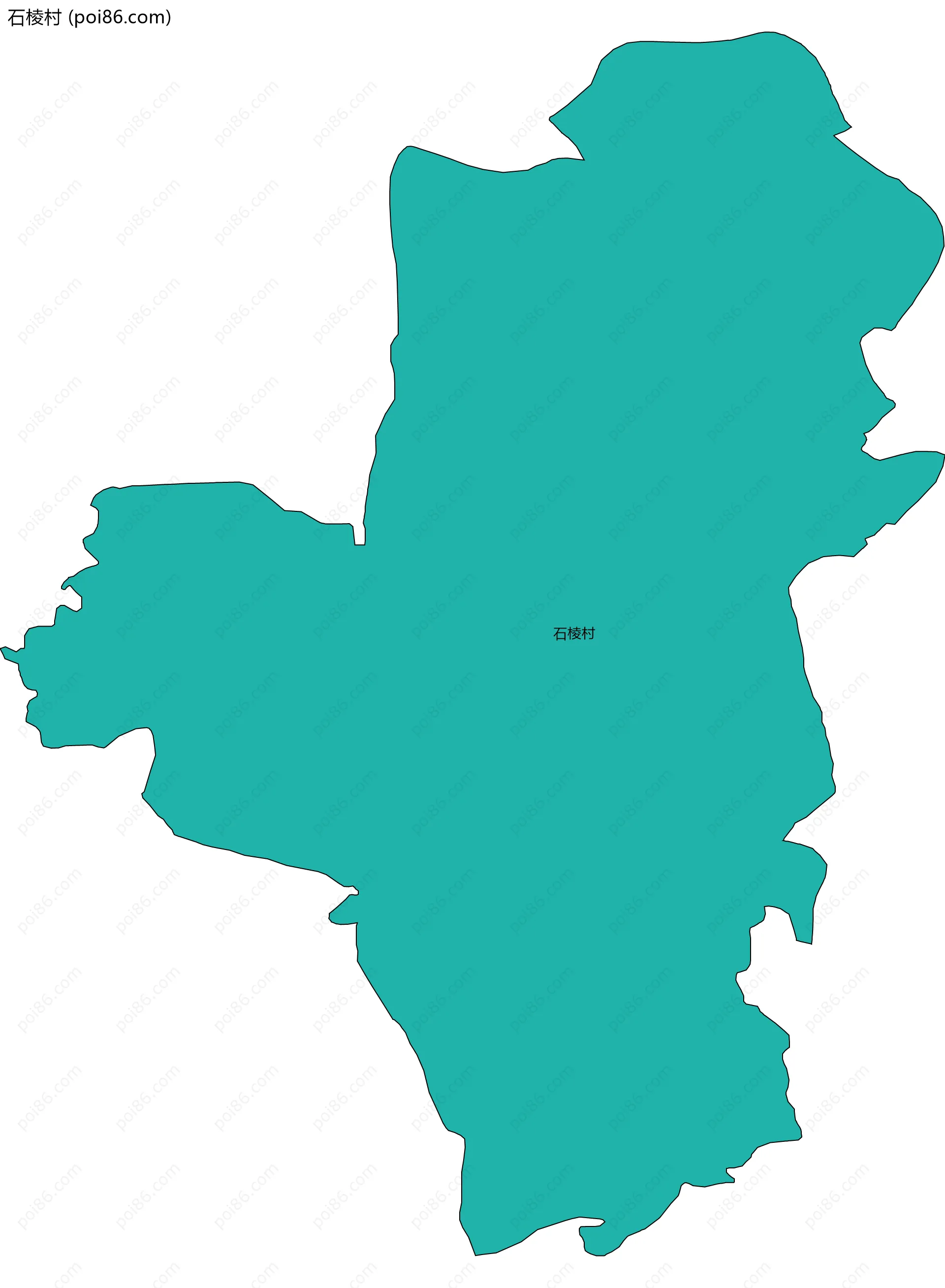 石棱村边界地图