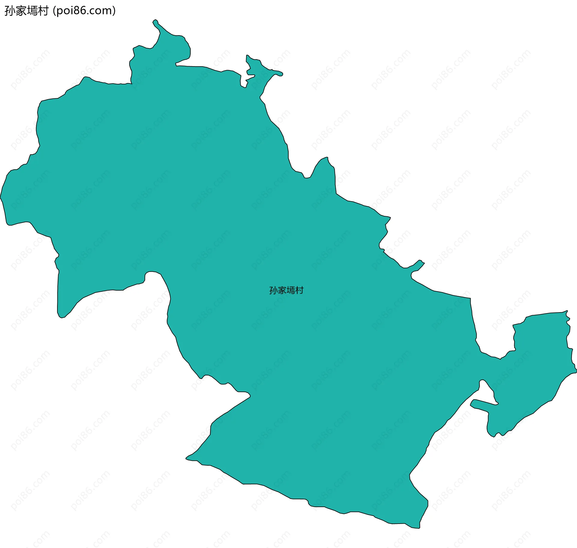 孙家墕村边界地图