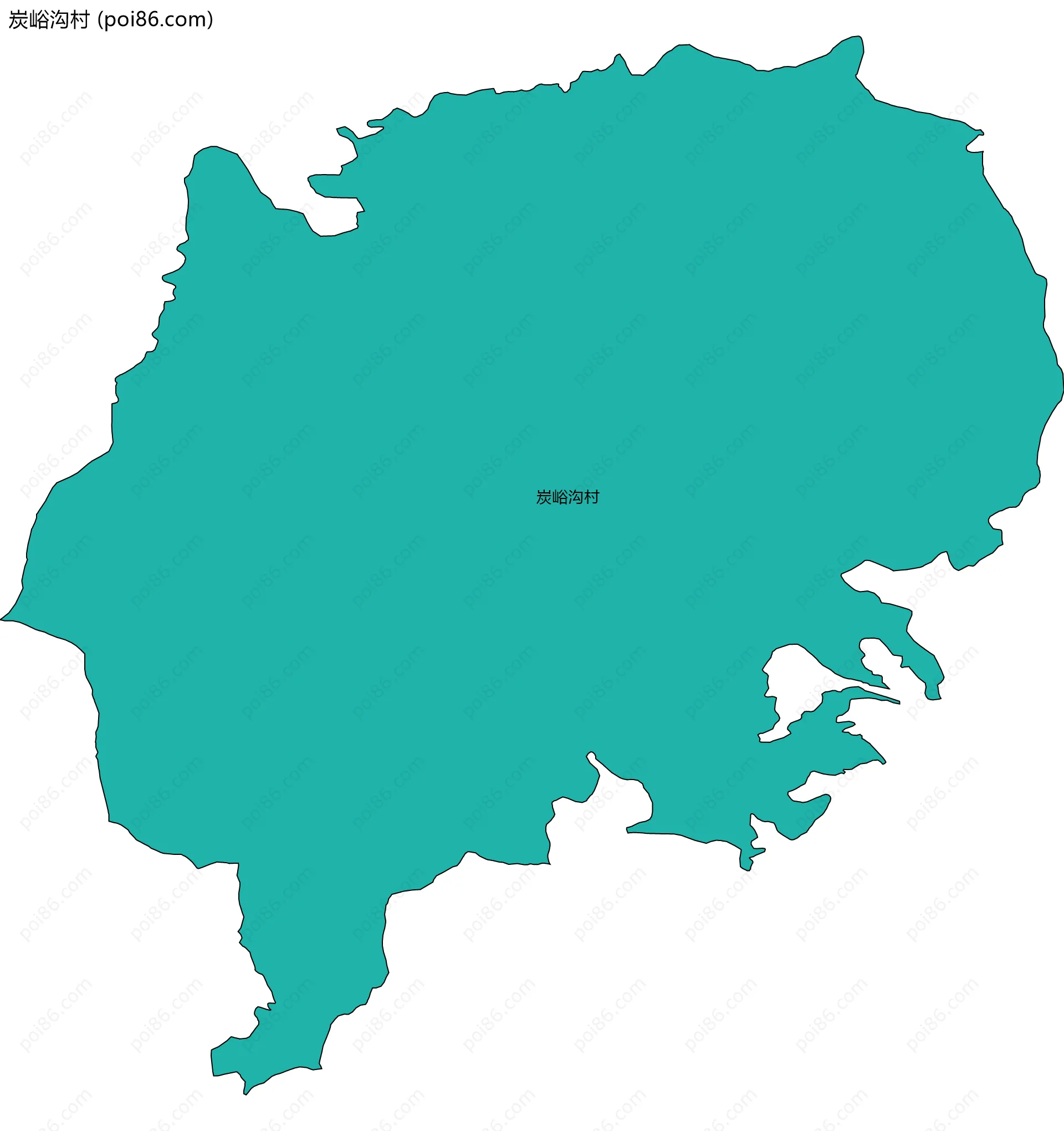 炭峪沟村边界地图