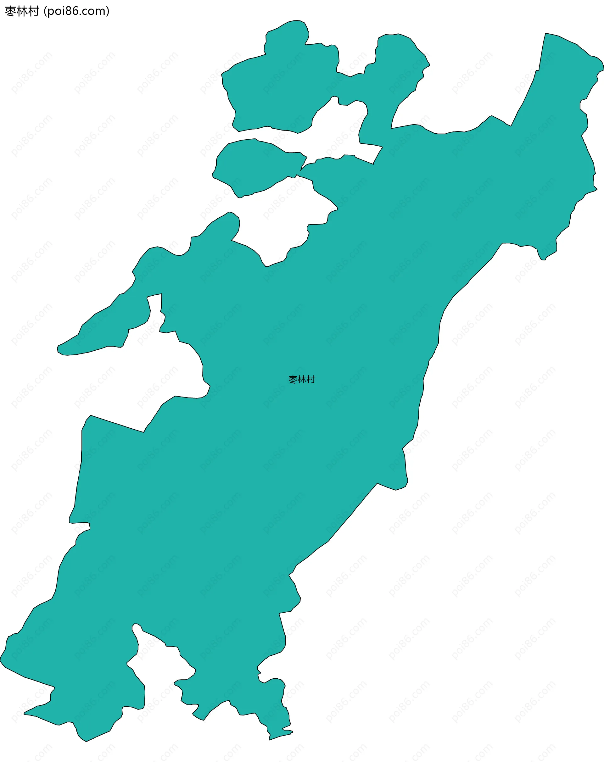 枣林村边界地图